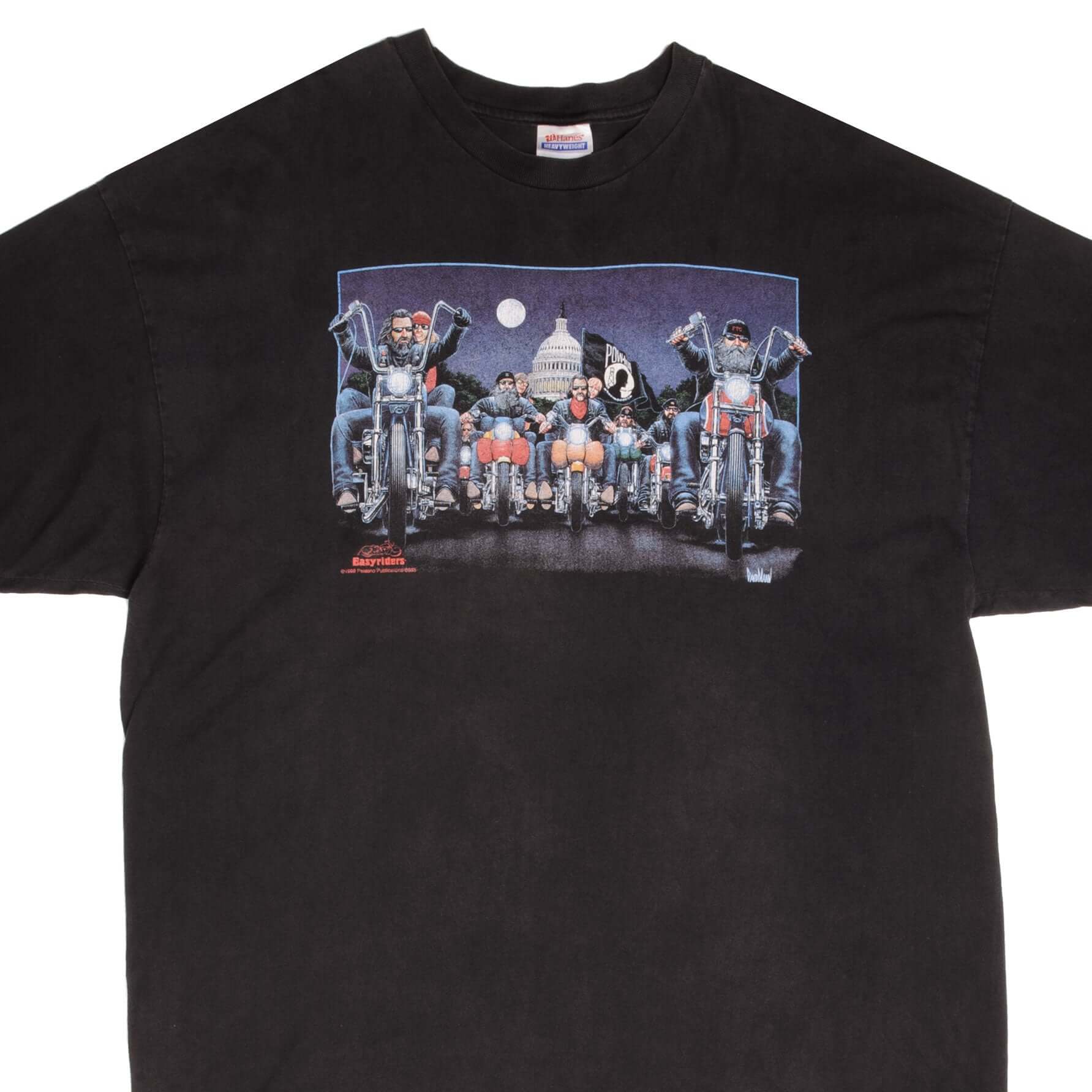 Vintage Black Easy Riders POW MIA Dallas Size 2XL