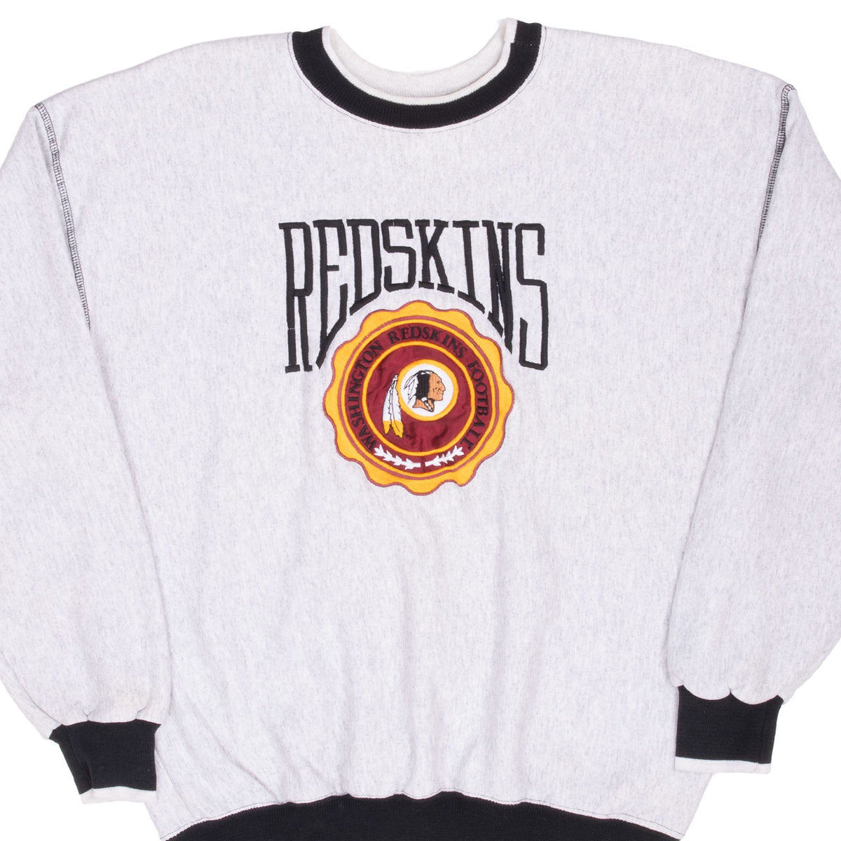 Vintage Nfl Washington Redskins Embroidered Sweatshirt 1990S Size Large Made Usa