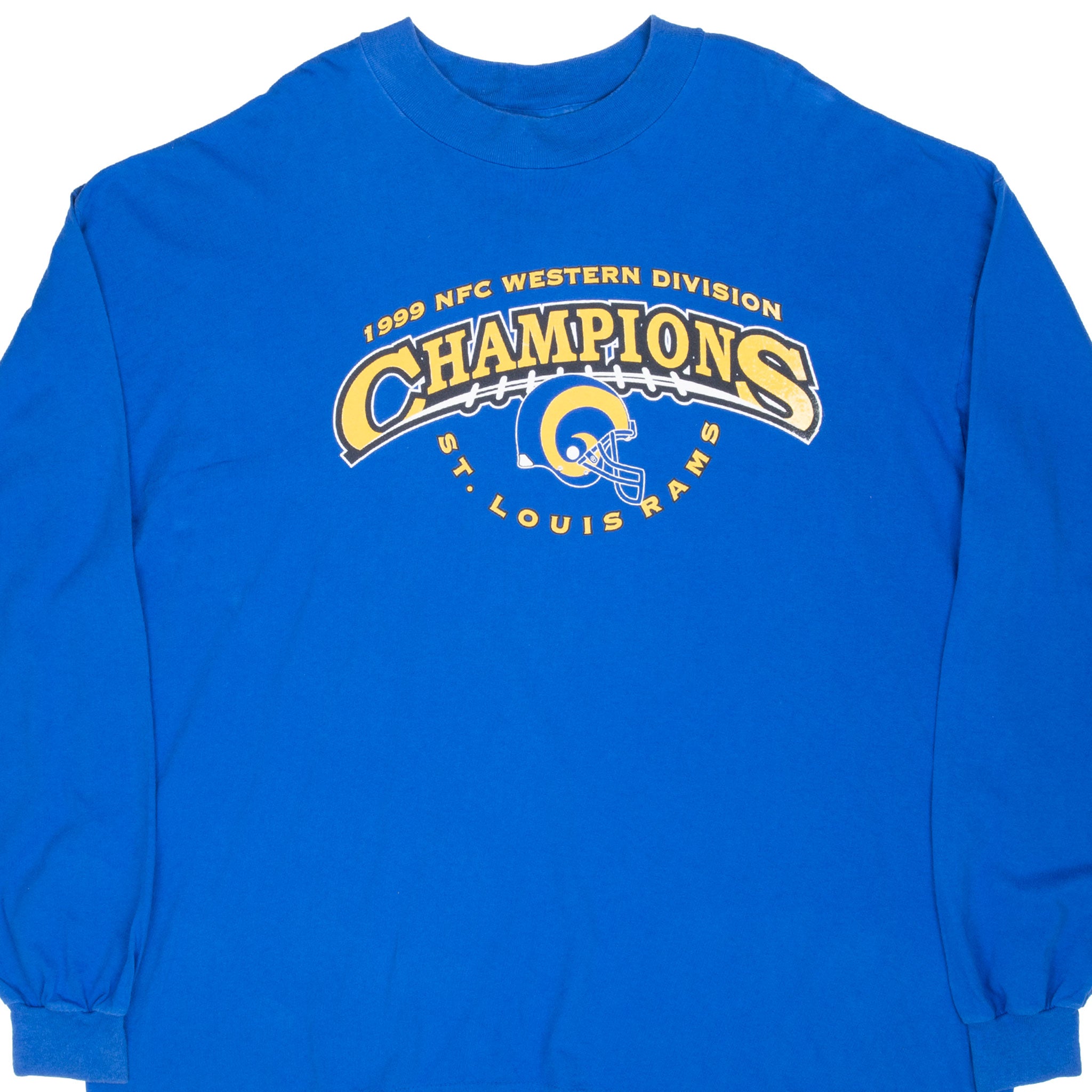 Vintage Nfl St Louis Rams Western Division Champions 1999 Tee Shirt Size 2XL Made In Usa