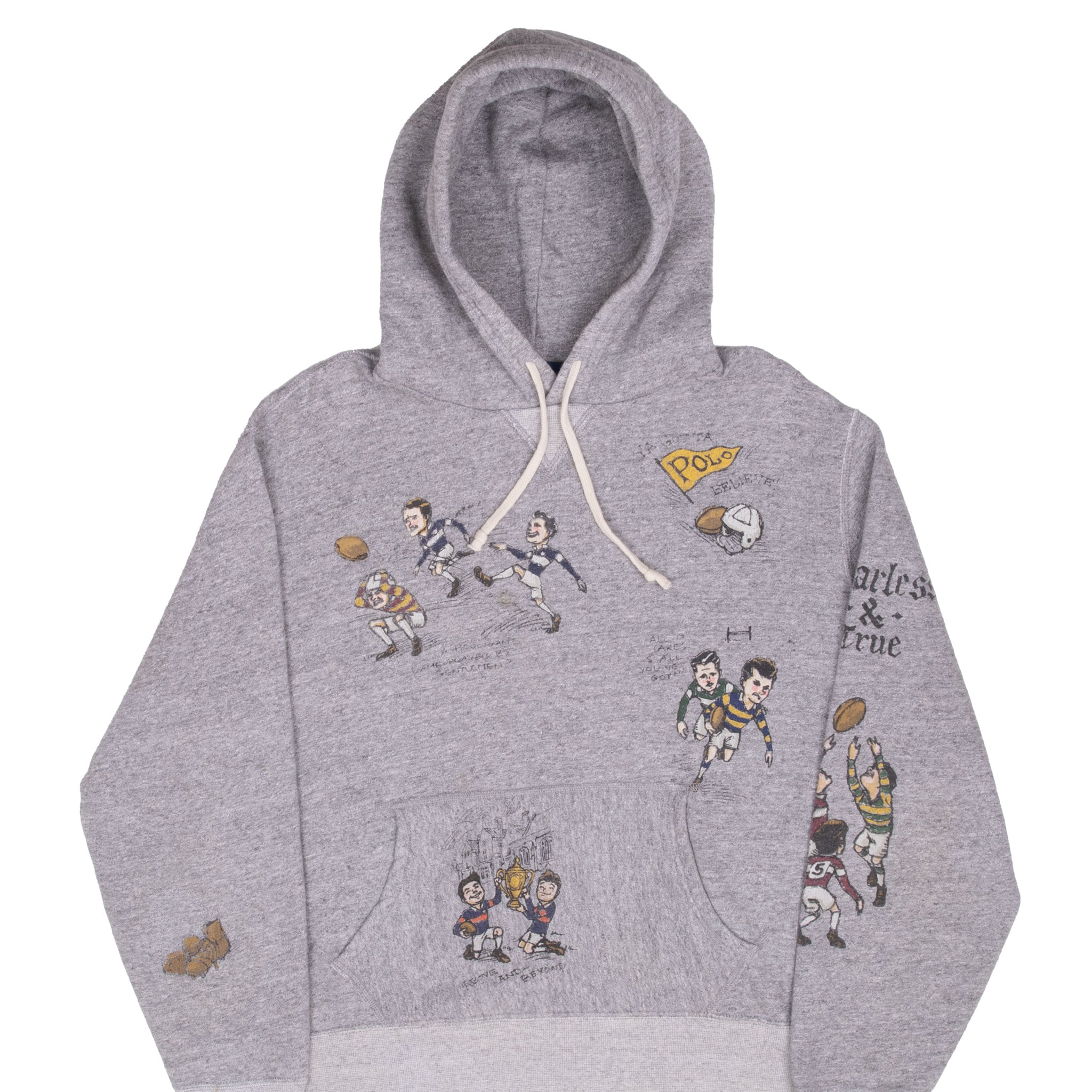 VINTAGE RALPH LAUREN RUGBY HOODIE SWEATSHIRT LARGE