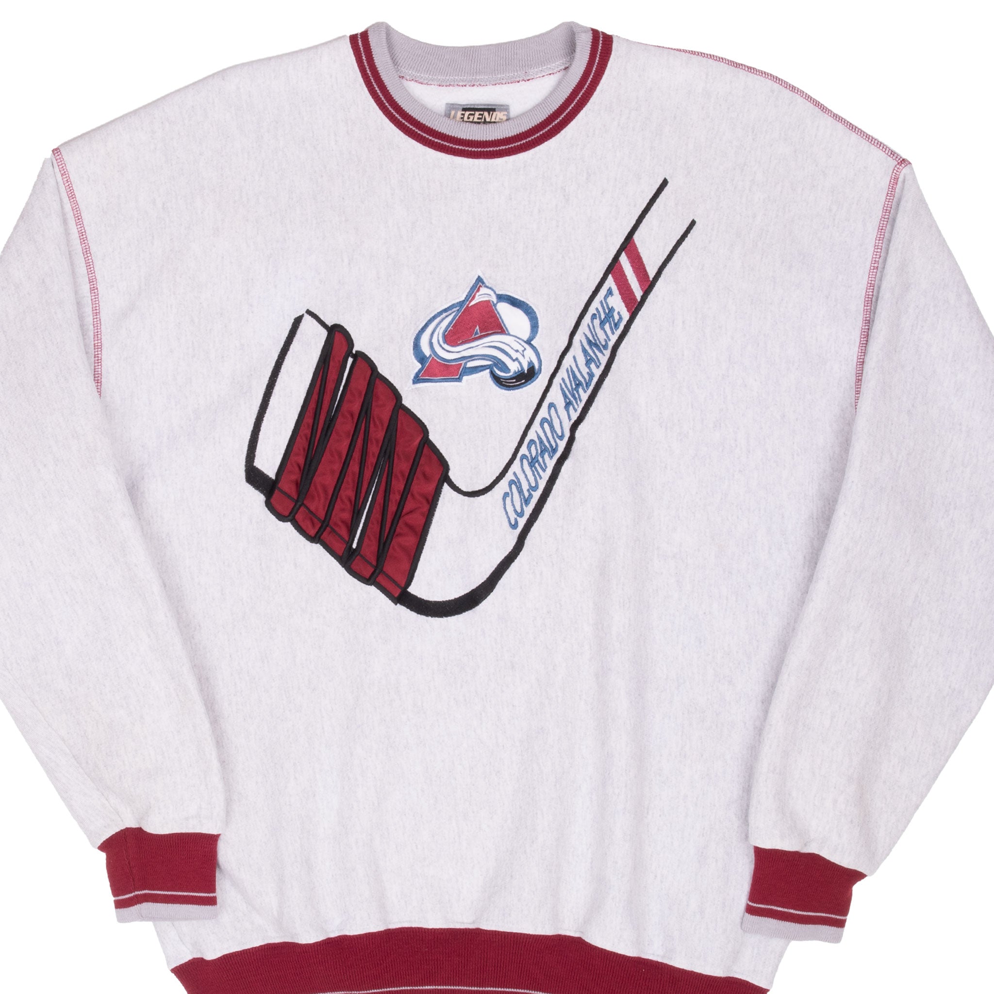 Vintage Nhl Colorado Avalanche Legends Athletics Sweatshirt 1990S Size 2XL Made In Usa