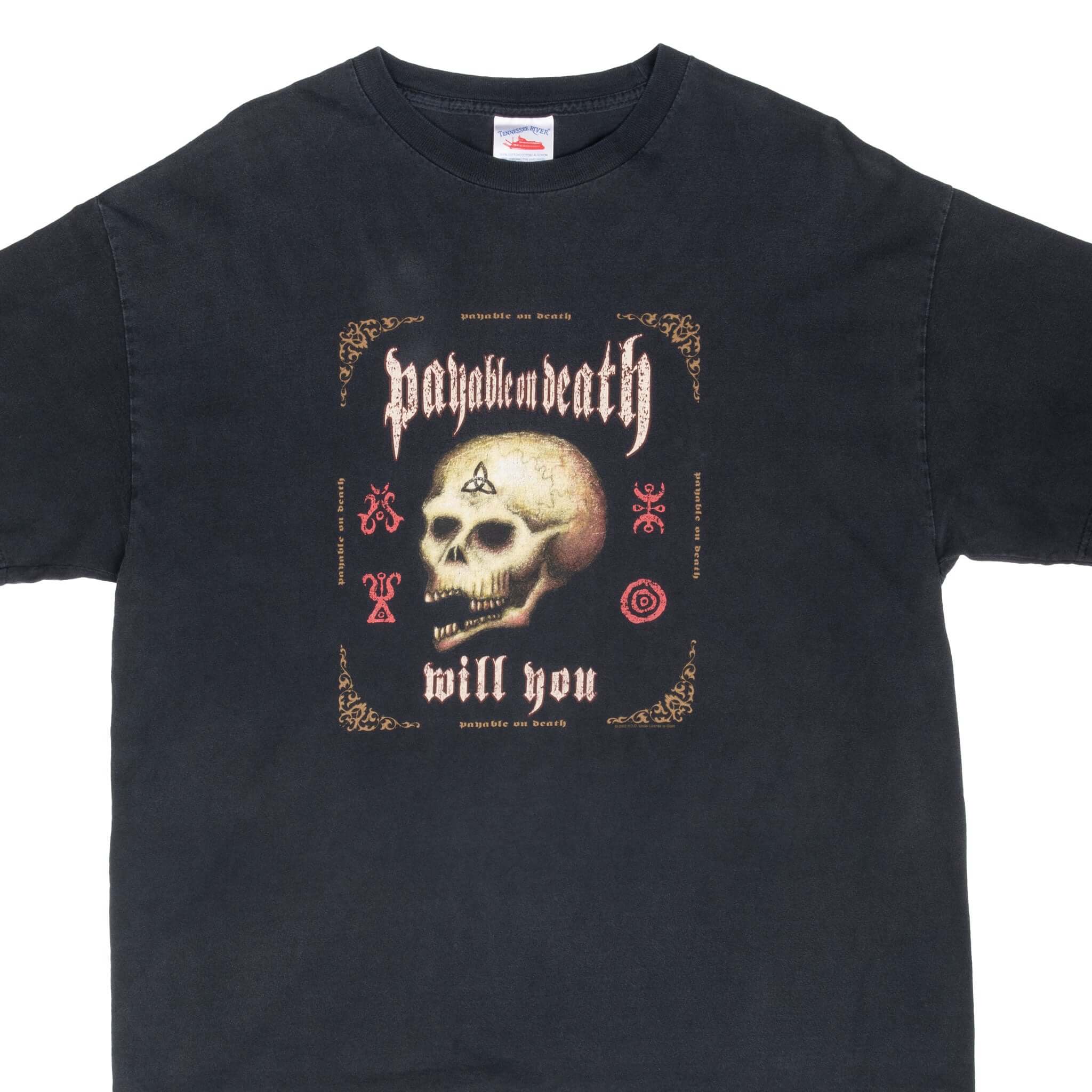 Vintage Payable On Death Pod Will You 2000S Tee Shirt Size XL