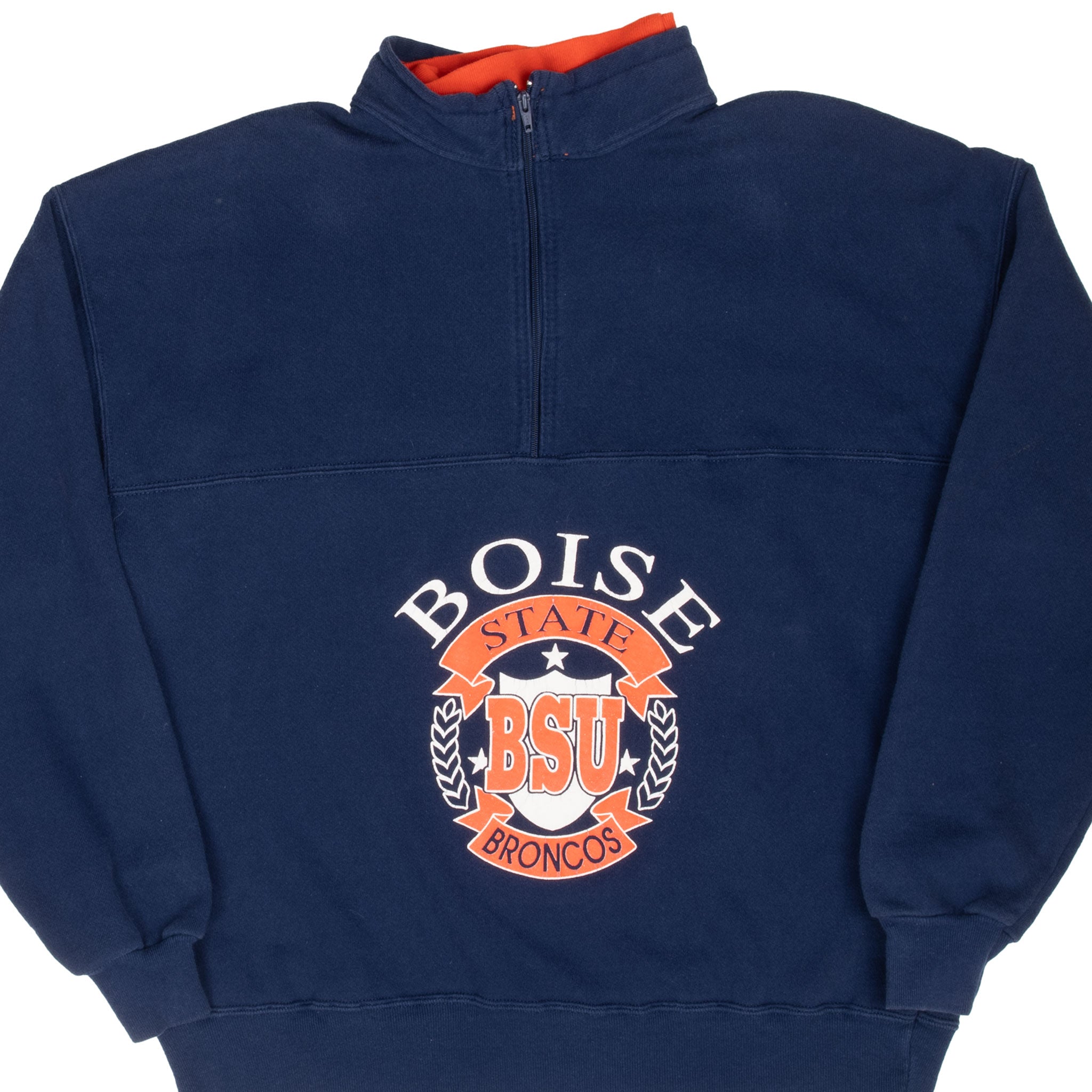 Vintage Ncaa Bsu Quarter Zip Sweatshirt 1990S Size Large