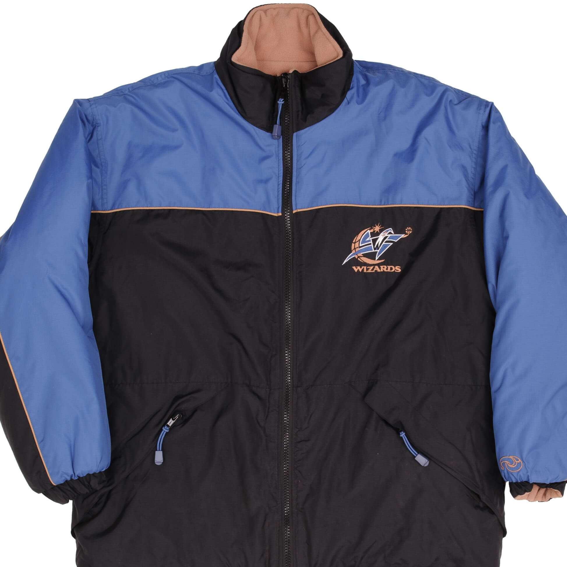 Vintage Nba Washington Wizards Reversible Jacket 1990S Size Large Deadstock