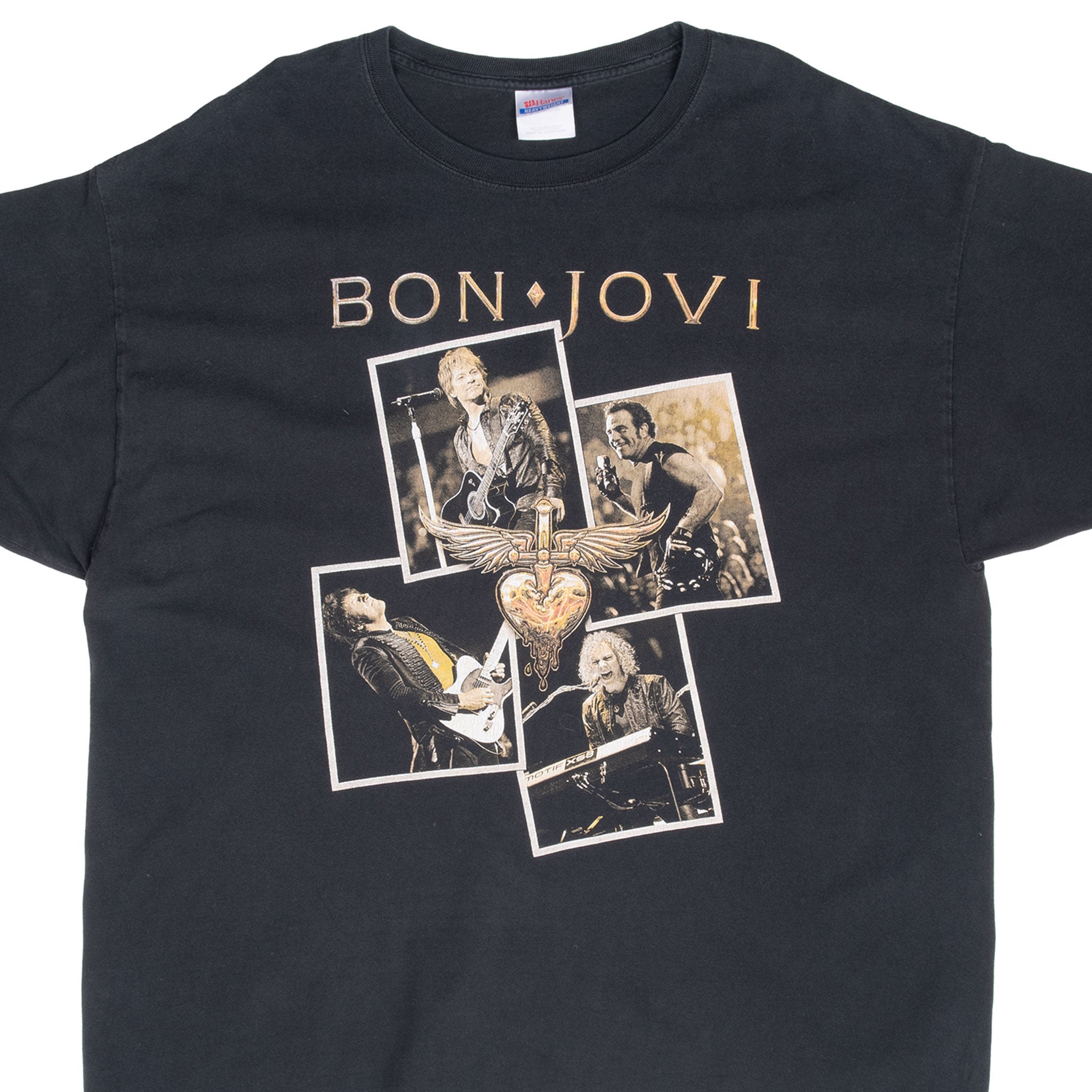 Vintage Bon Jovi Tour 2000S Black Tee Shirt Size XL