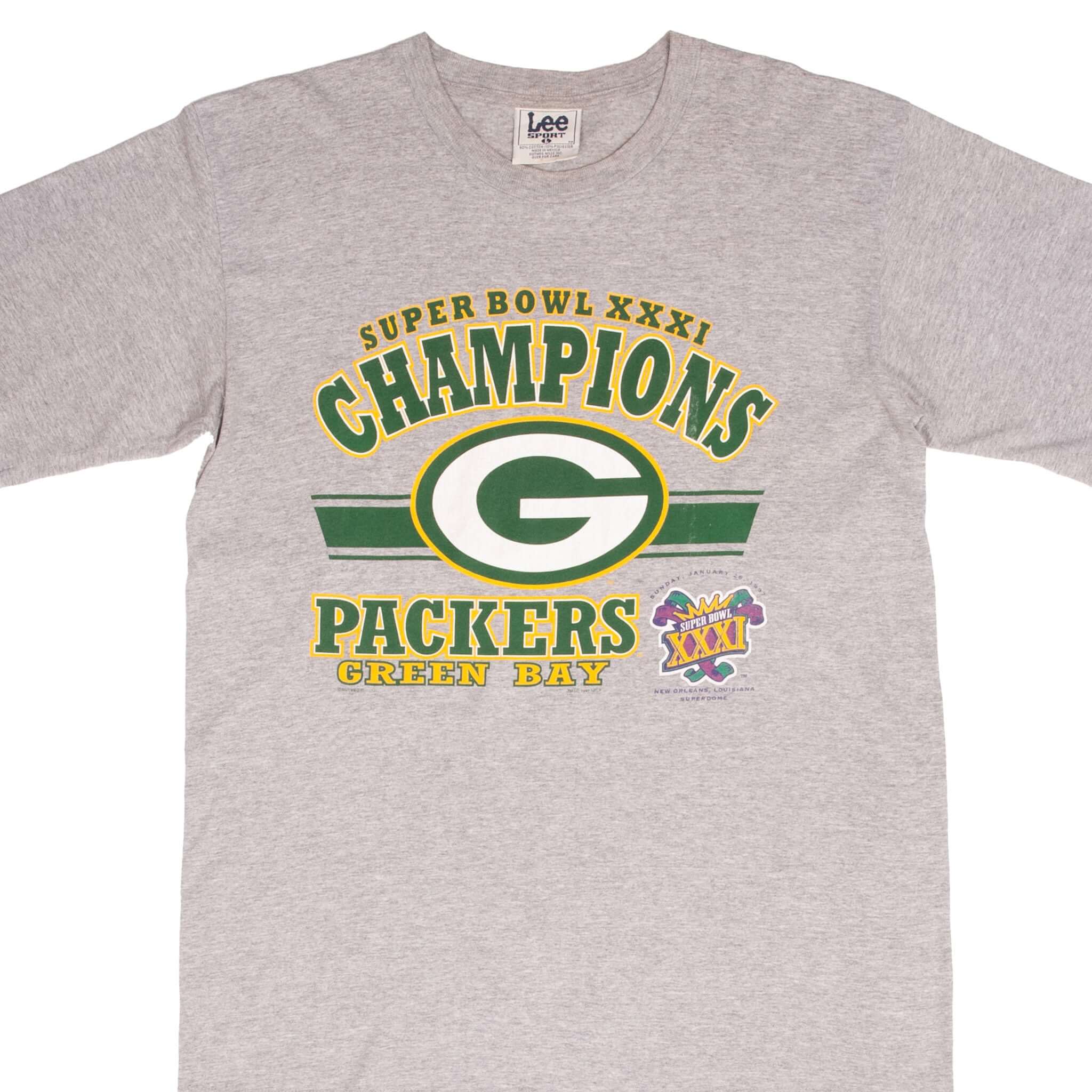 Vintage Nfl Green Bay Packers Super Bowl Champions XXXI 1997 Tee Shirt Size Large