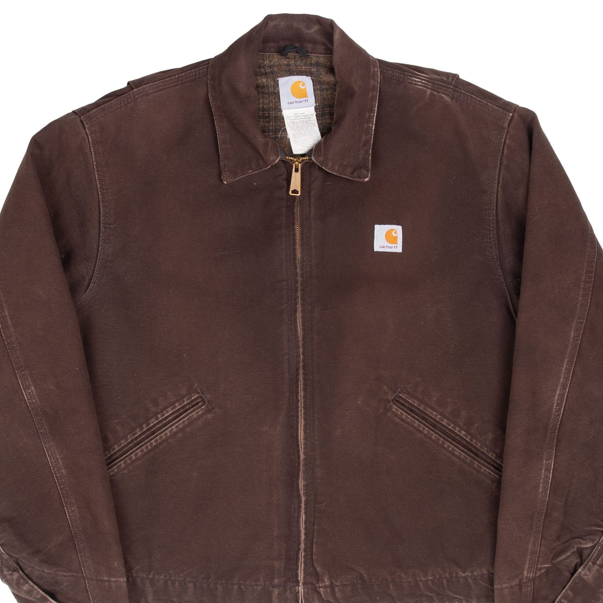 Vintage Carhartt Detroit Style Dark Brown Jacket 2007 Dkb Size Large Made In Usa