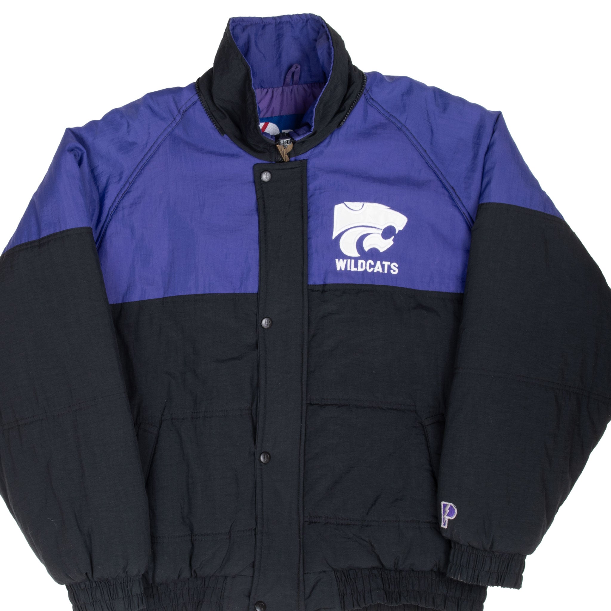 Vintage Ncaa Kansas City Wildcats Heavy Windbreaker Jacket 1990S Size Large