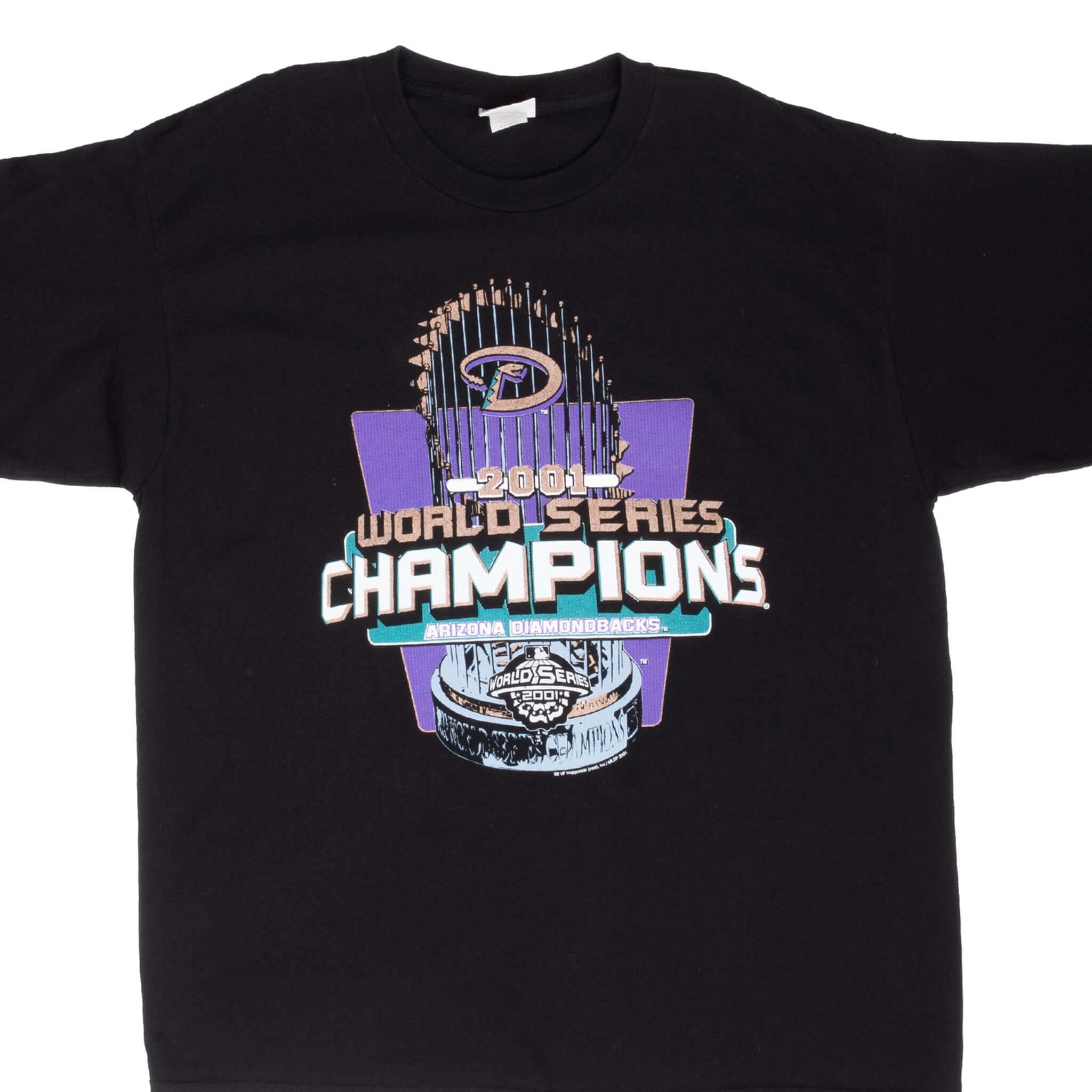 Vintage Mlb Arizona Diamondbacks World Series 2001 Tee Shirt Size XL