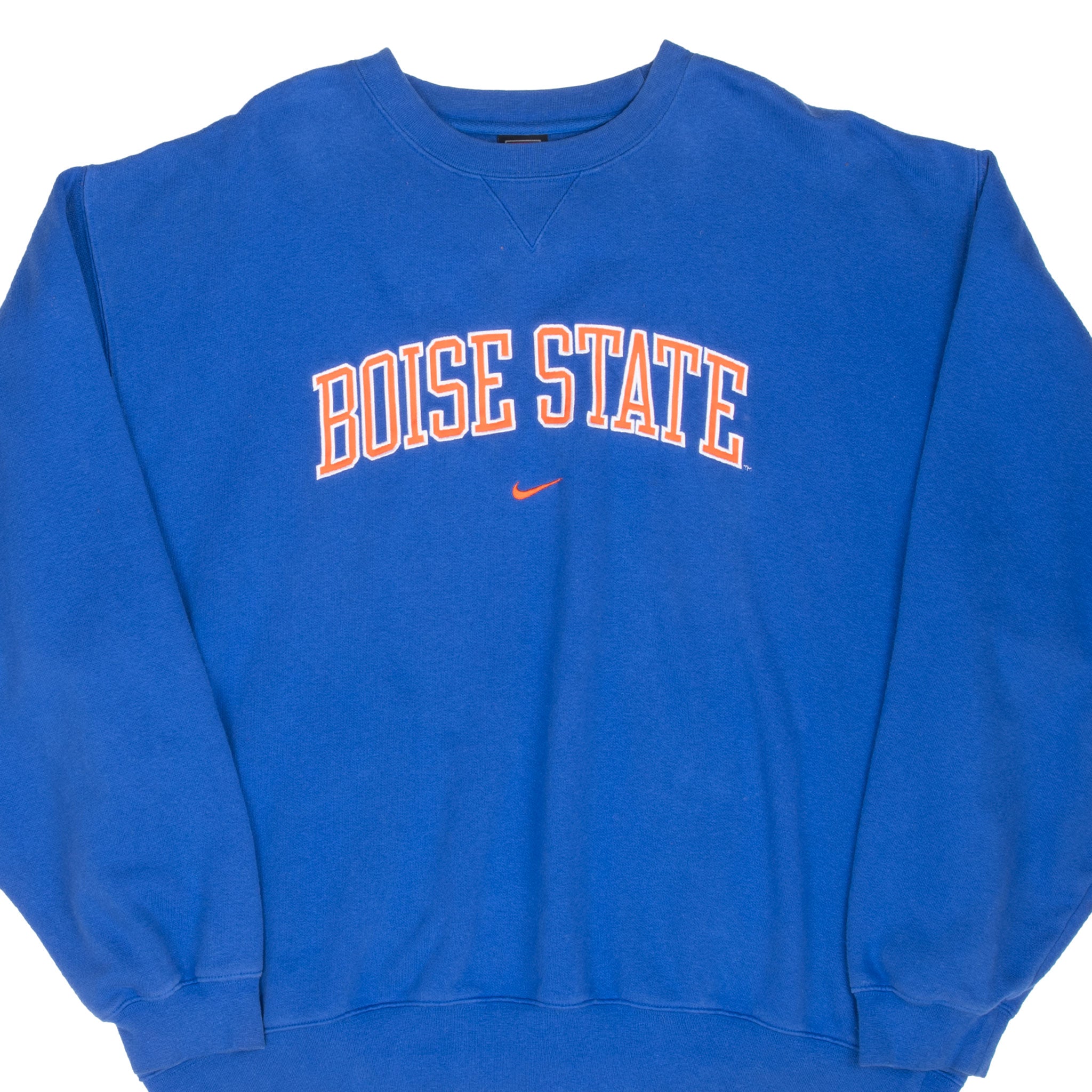 Vintage Nike Boise State Center Swoosh Blue Sweatshirt 1990S Size XL
