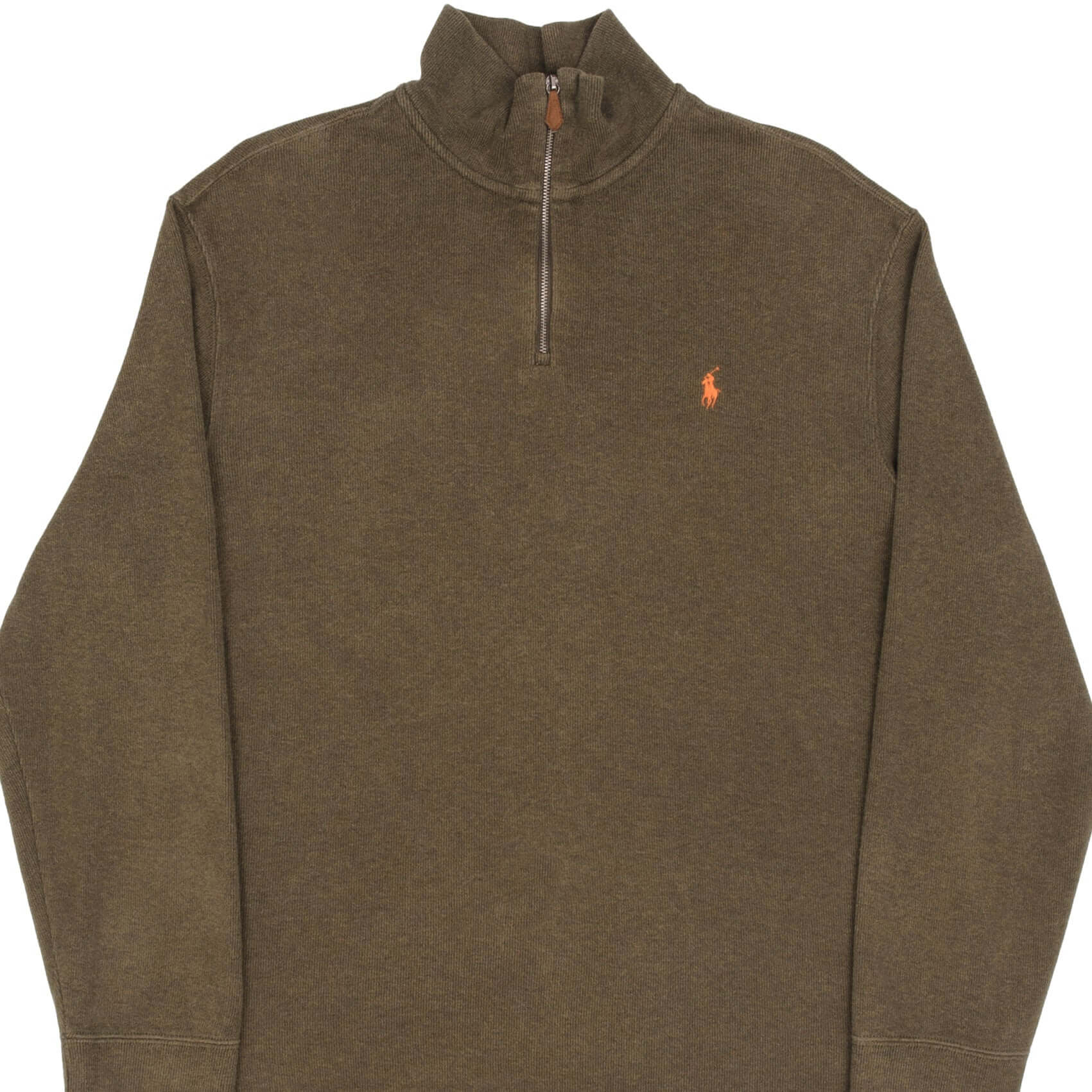 Vintage Polo Ralph Lauren Green Quarter 1/4 Zip Sweater 1990s Size XL