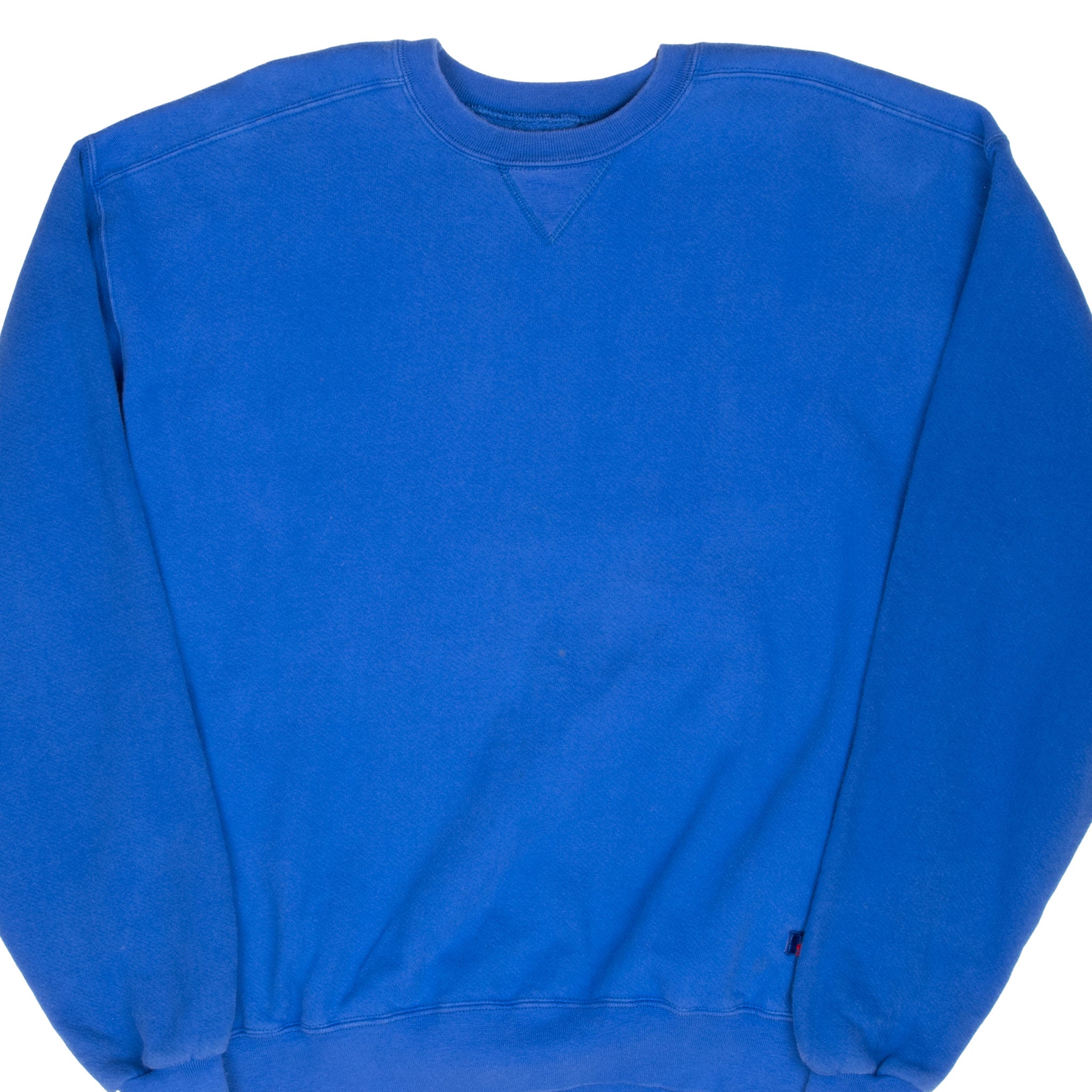 Vintage Russell Athletic Blue Blank Sweatshirt 1990S Size XL Made In Usa