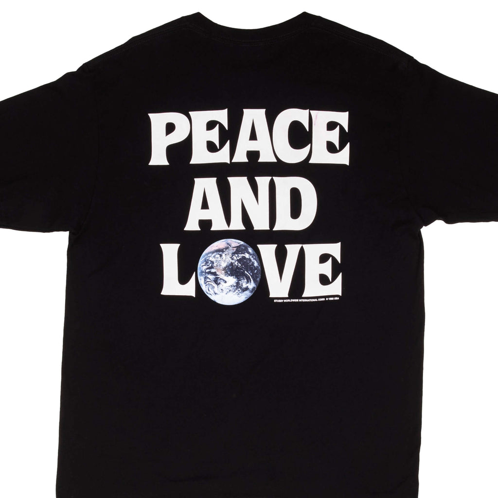 Vintage Stussy Peace And Love Tee Shirt Size Large
