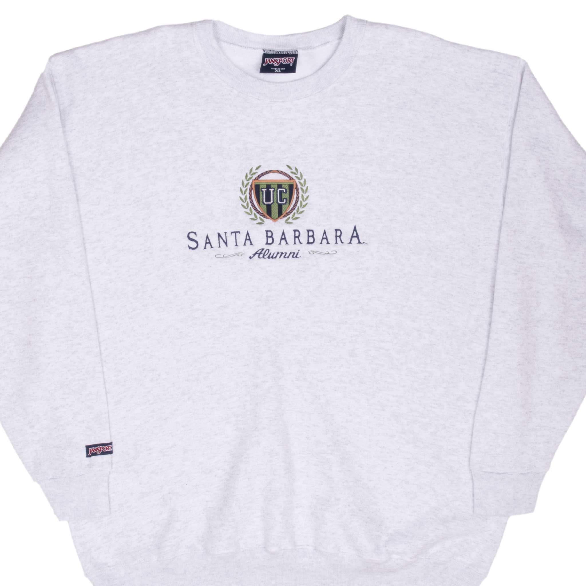 Vintage Ucsb Santa Barbara Grey Jansport Sweatshirt 1990S Size XL Made In USA