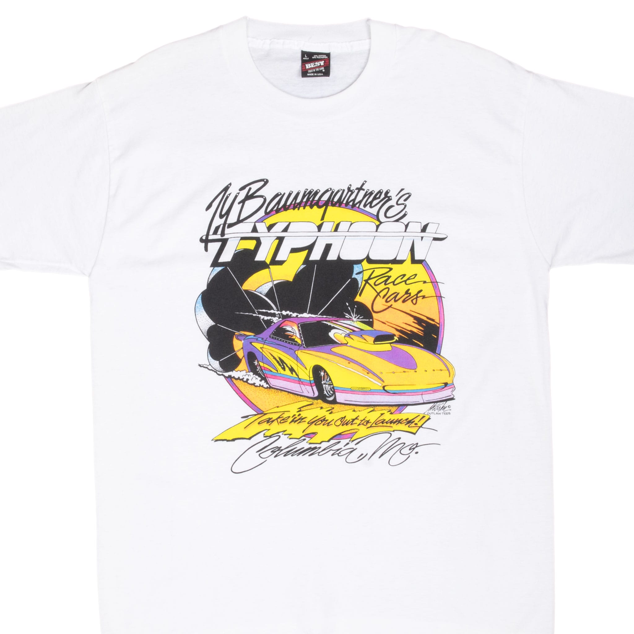 Vintage Ty Baumgartner's Racing Tee Shirt 1990S Size Large Made In Usa
