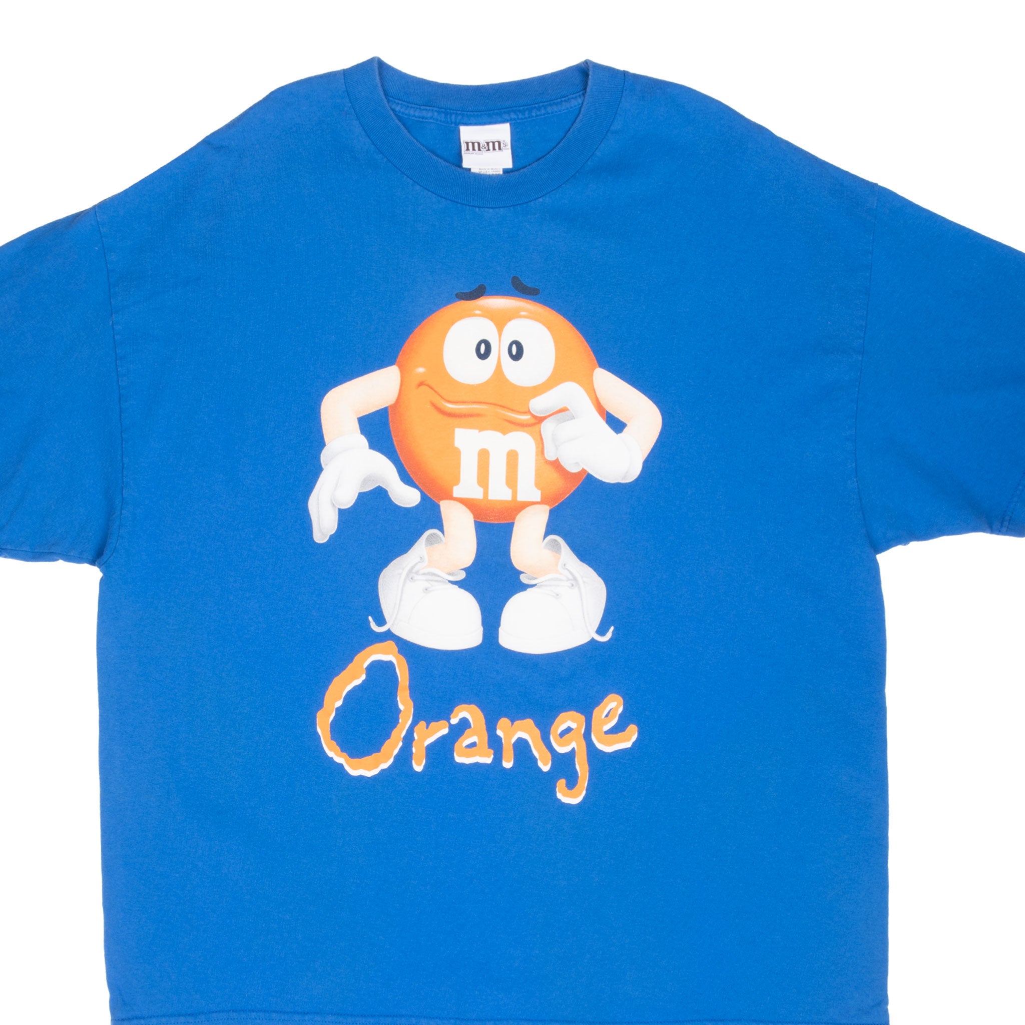 Vintage Orange M&M's Chocolate Blue Tee Shirt 2011 Size 2XL