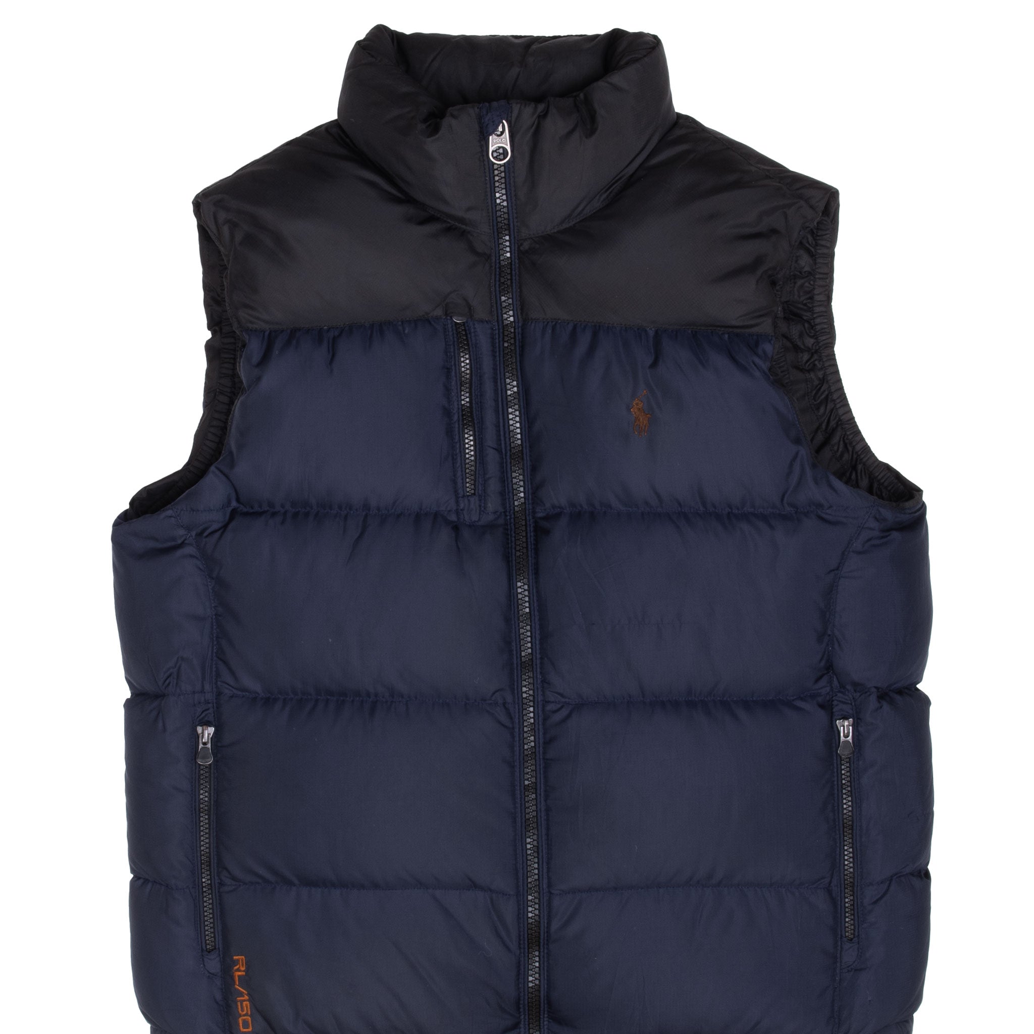 Vintage Polo Ralph Lauren Blue 1990S Vest Puffer Jacket Size Medium