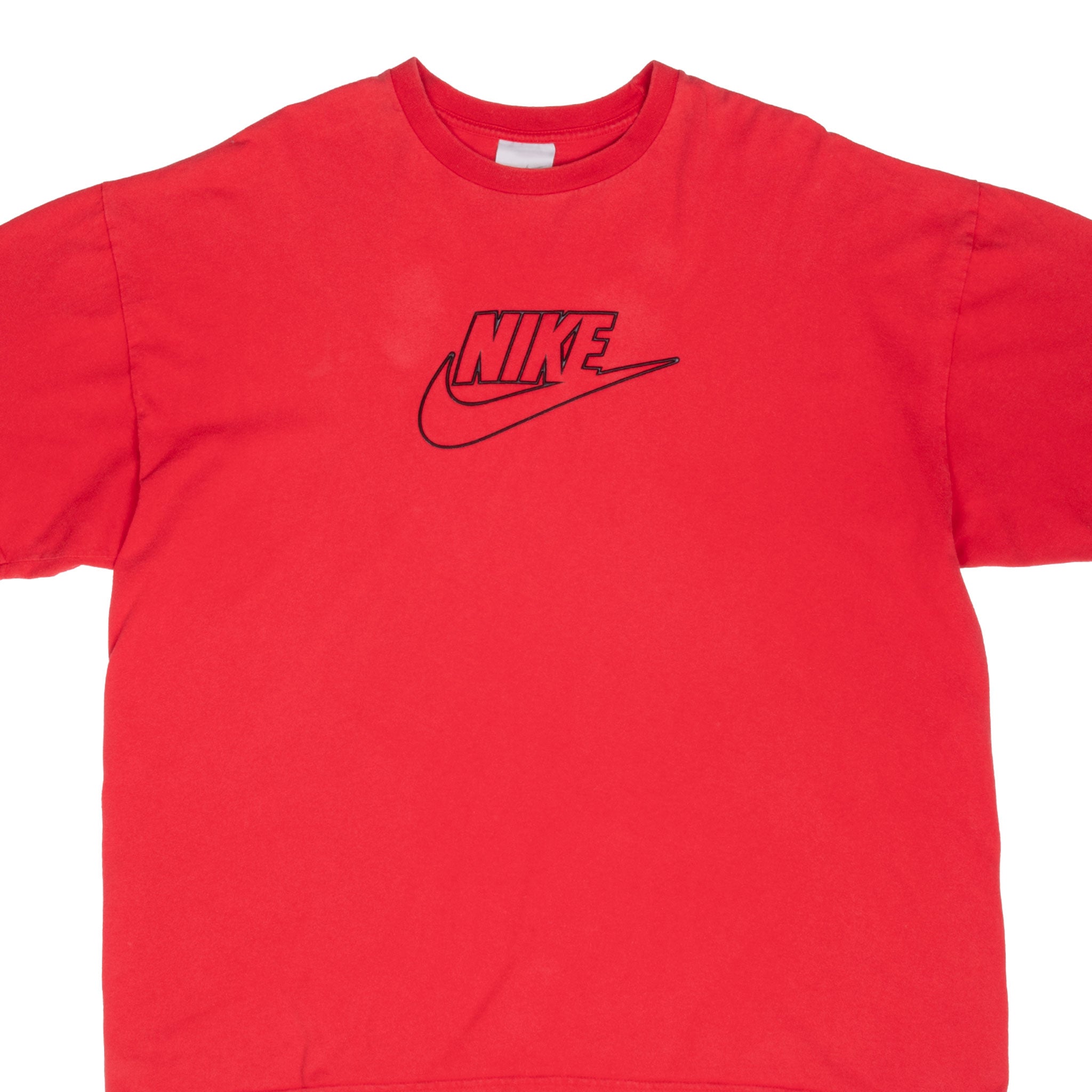 Vintage Nike Spellout Red Tee Shirt 2000S Size 2XL