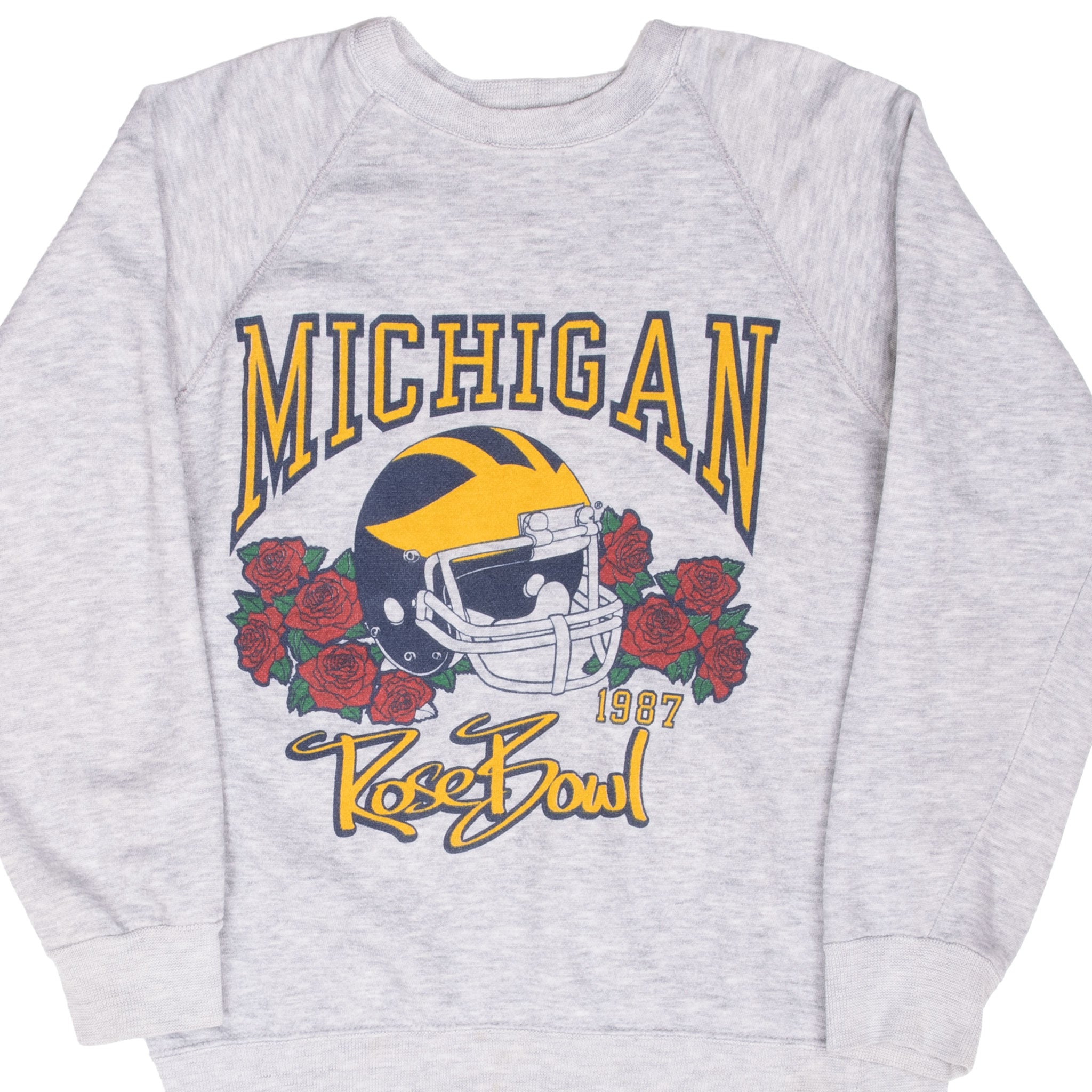 Vintage Ncaa Michigan Rose Bowl 1987 Sweatshirt Size Medium Made In Usa