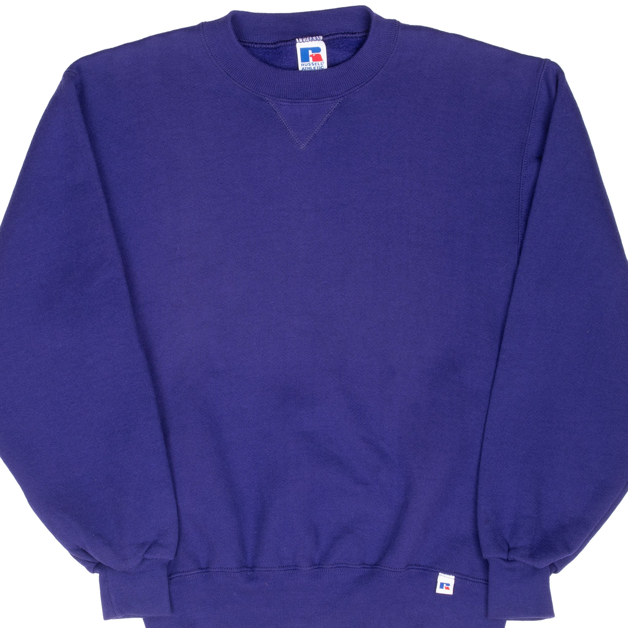 Vintage Russell Athletic Blank Purple Sweatshirt 1990S Small Made In Usa