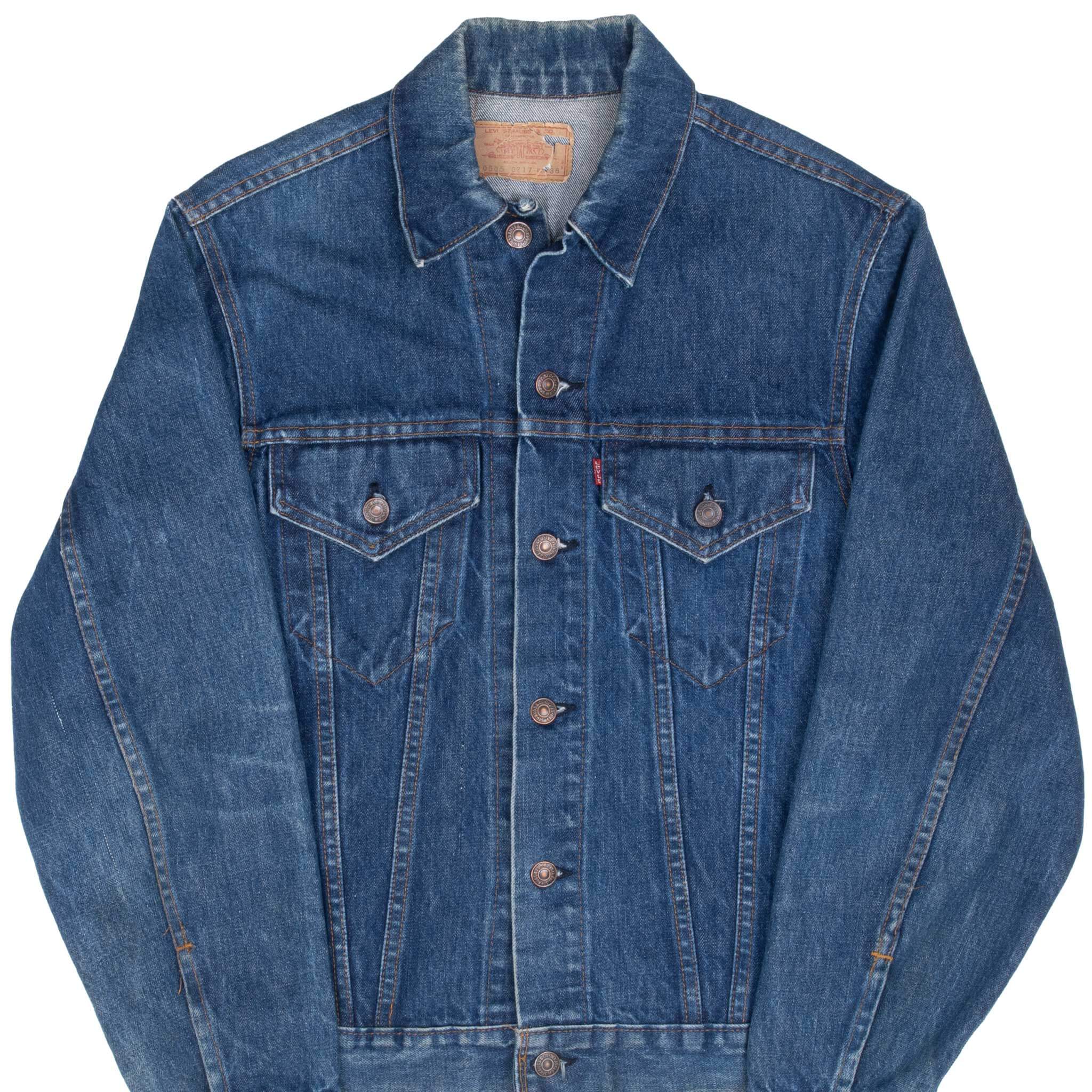 VINTAGE LEVIS TYPE 3 JACKET SINGLE STITCH TWO POCKETS SIZE 38 1970S MADE IN USA