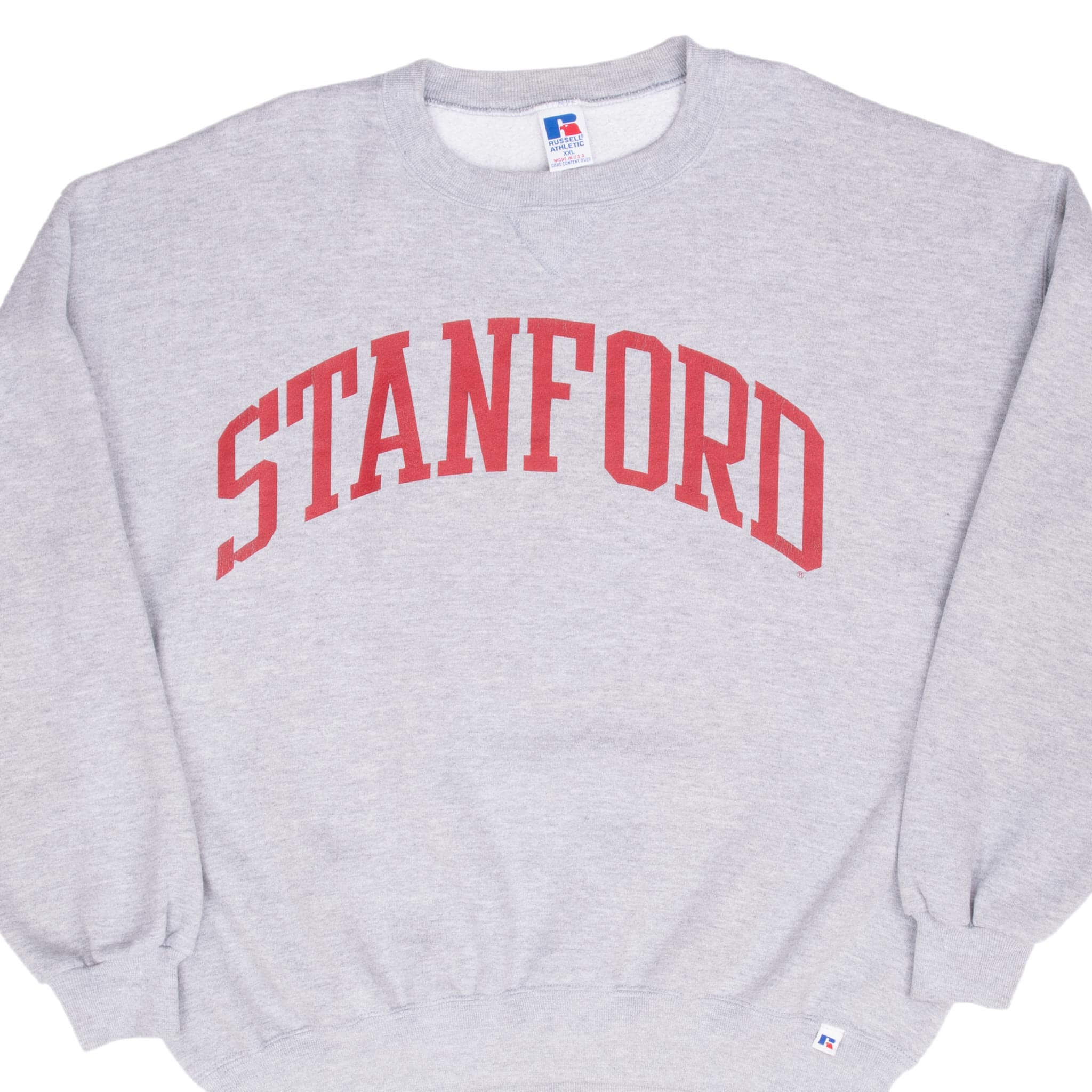 Vintage Stanford Grey Russell Crewneck Sweatshirt 1990S Size 2XL Made In USA