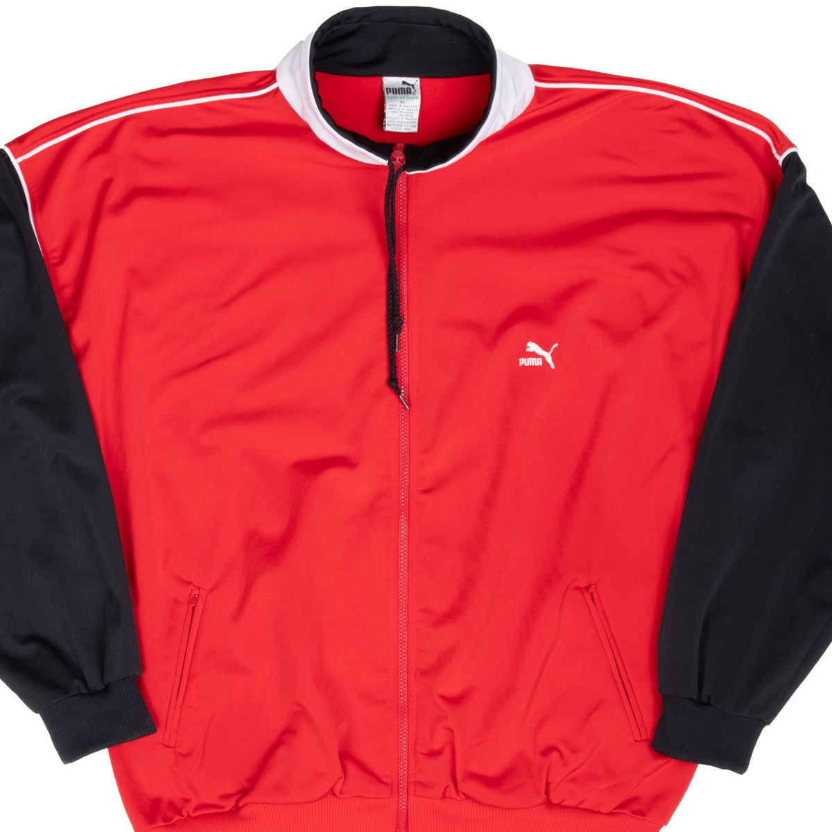 Vintage Puma Red & Black Track Suit Jacket 1980S Size Xl