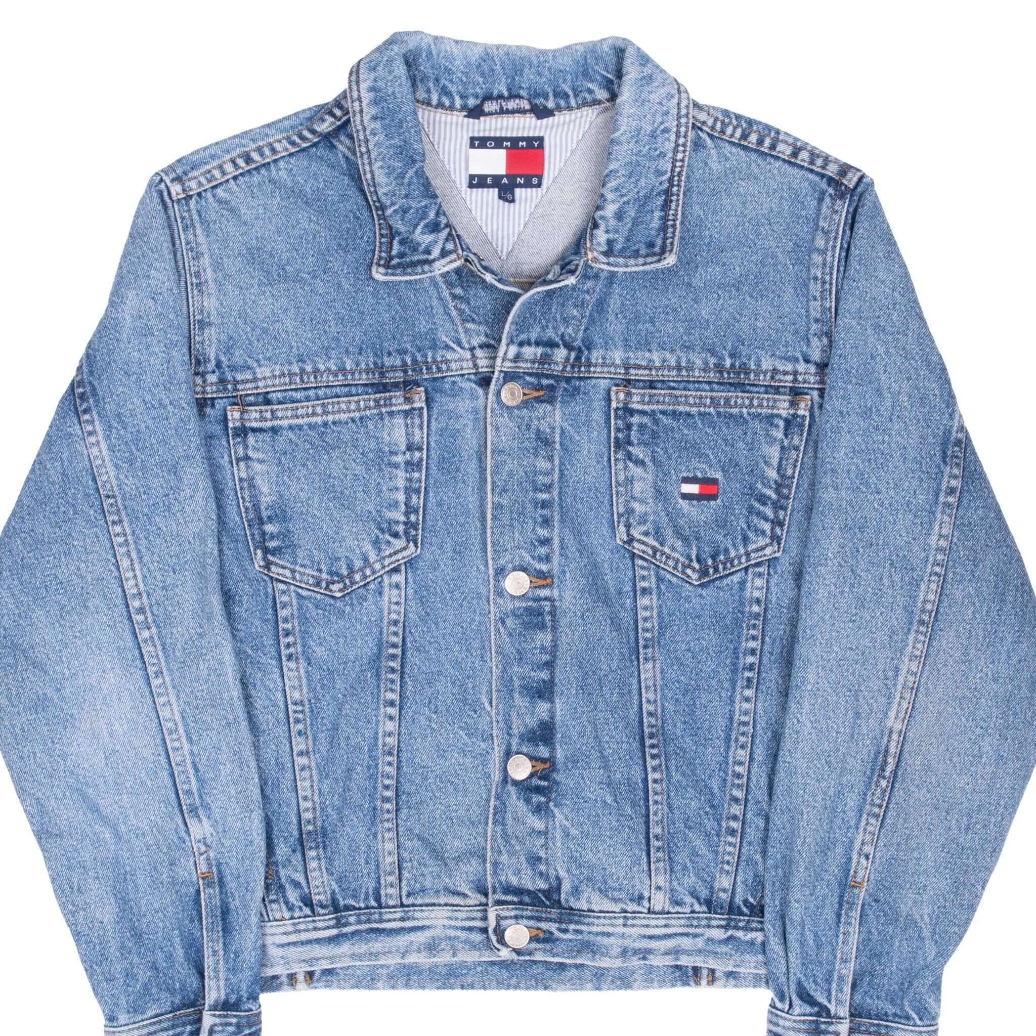 Vintage Tommy Hilfiger Blue Denim Jacket 1990S Size Large