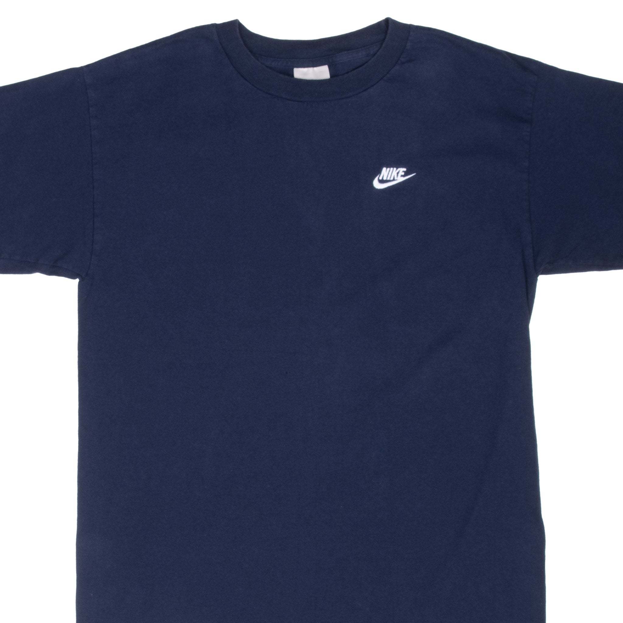Vintage Nike Classic Swoosh Navy Blue Tee Shirt 2000S Size Large