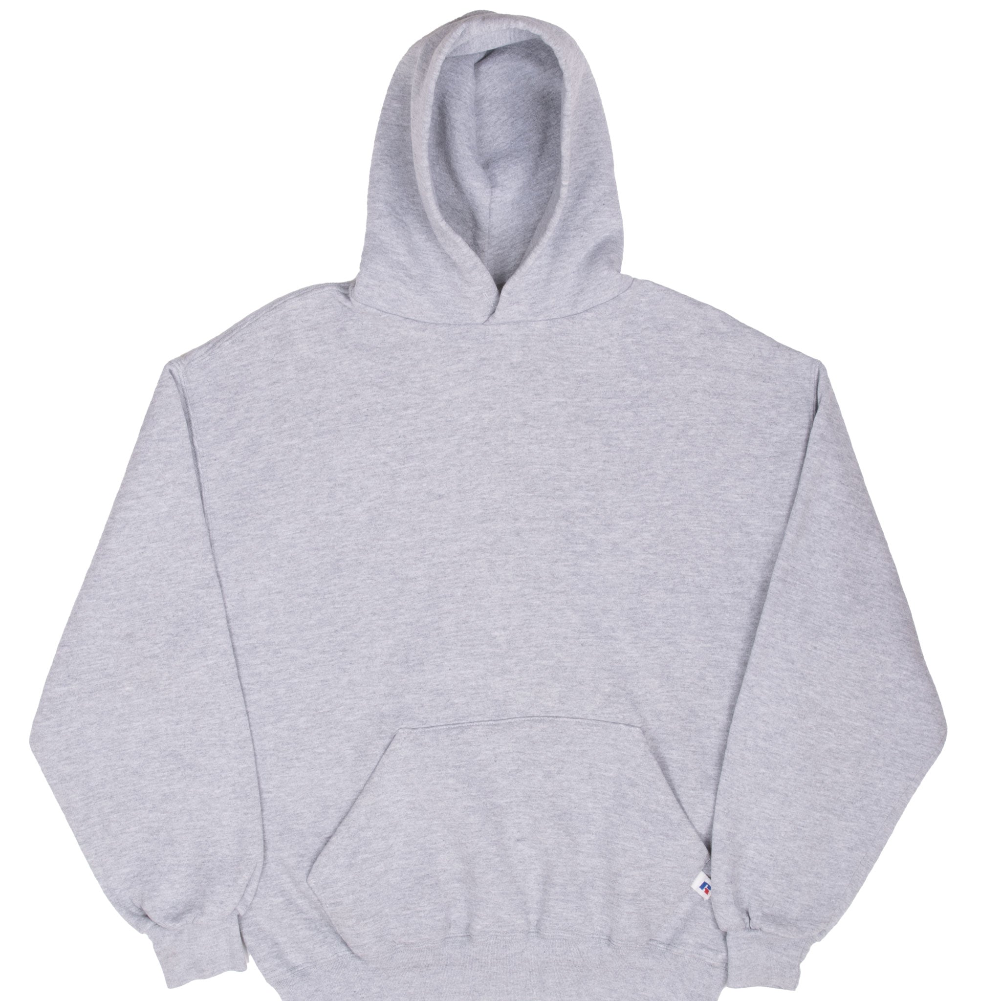 Vintage Russell Athletic Blank Grey Hoodie Sweatshirt 1990S Size Large Made In Usa