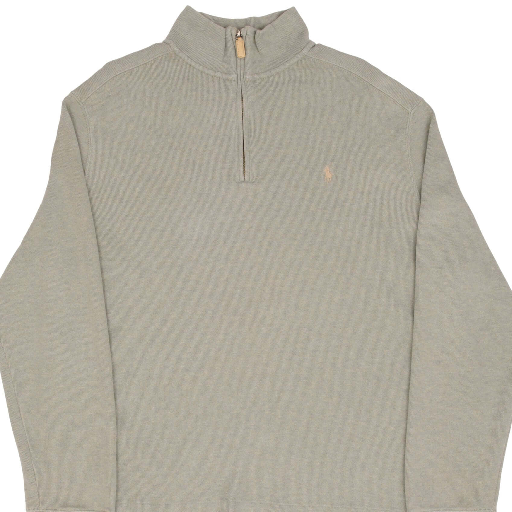 Vintage Polo Ralph Lauren Sage Green Quarter 1/4 Zip Sweater 1990s Size XL