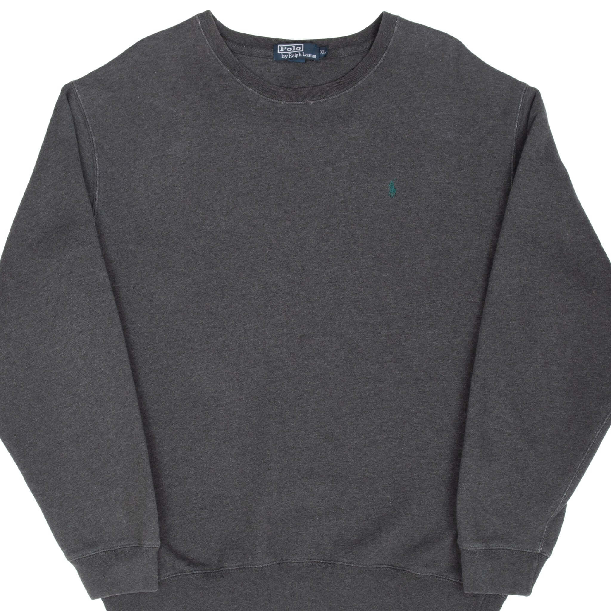VINTAGE RALPH LAUREN DARK GREY CLASSIC CREWNECK SWEATSHIRT