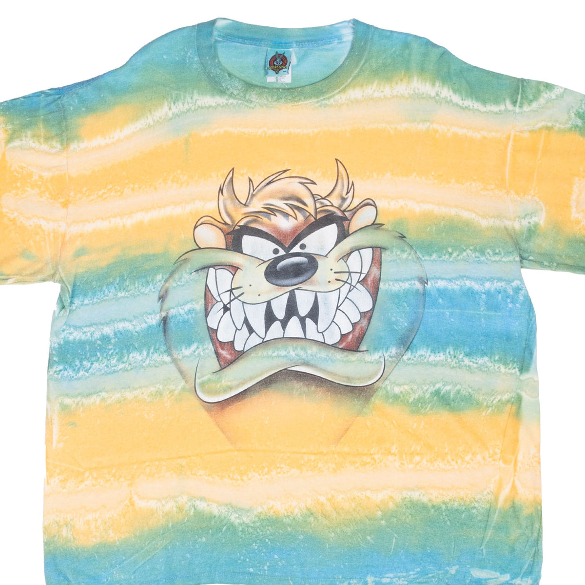 Vintage Tie-Dye Looney Tunes Taz 1997 Tee Shirt Size Xl With Single Stitch Sleeves