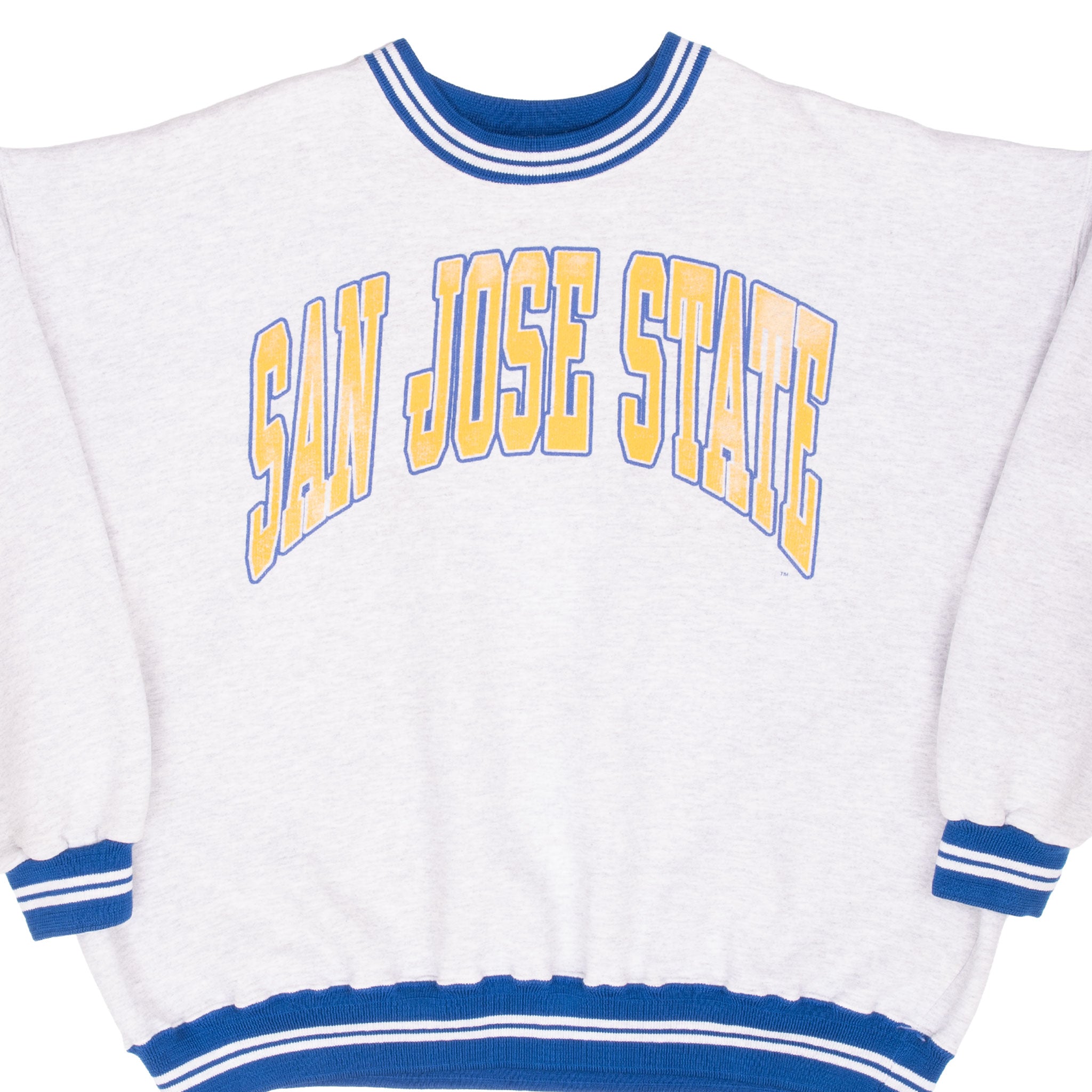 Vintage San Jose State University Grey Sweatshirt Size XL 1990S Made In Usa