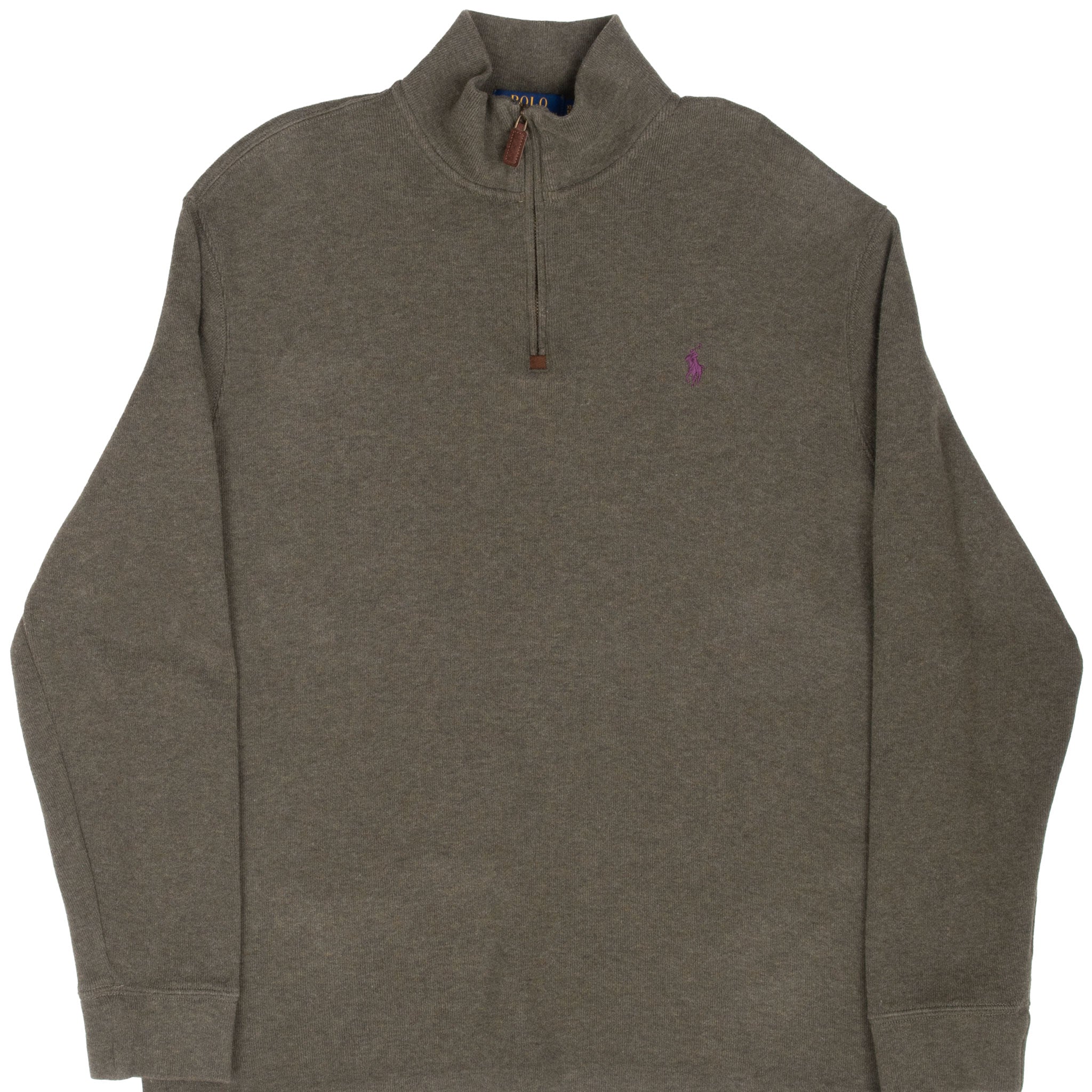 Polo Ralph Lauren Olive Green Quarter 1/4 Zip Sweater Size XL