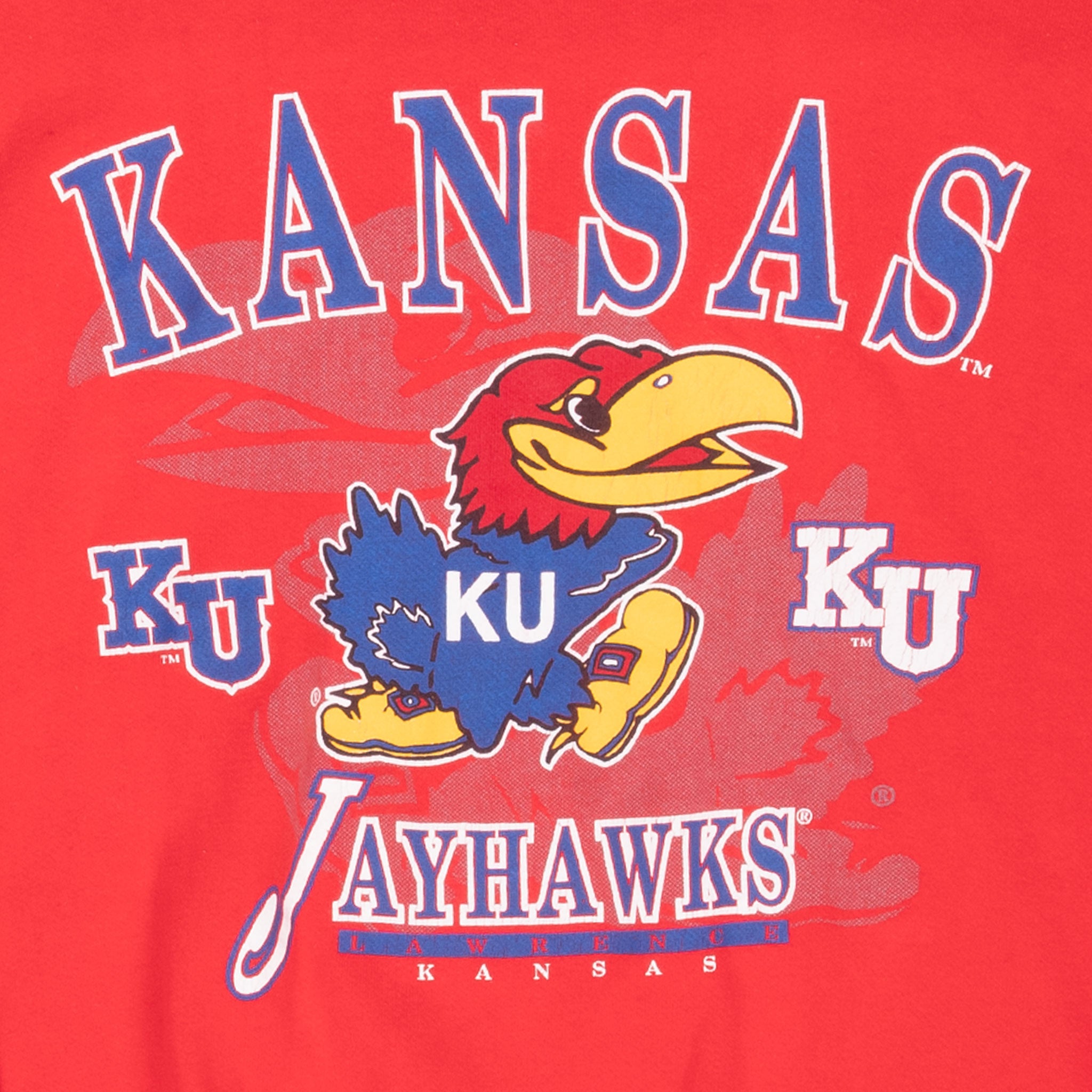 Vintage Ncaa Kansas Jayhawks Sweatshirt 1990S Size XL