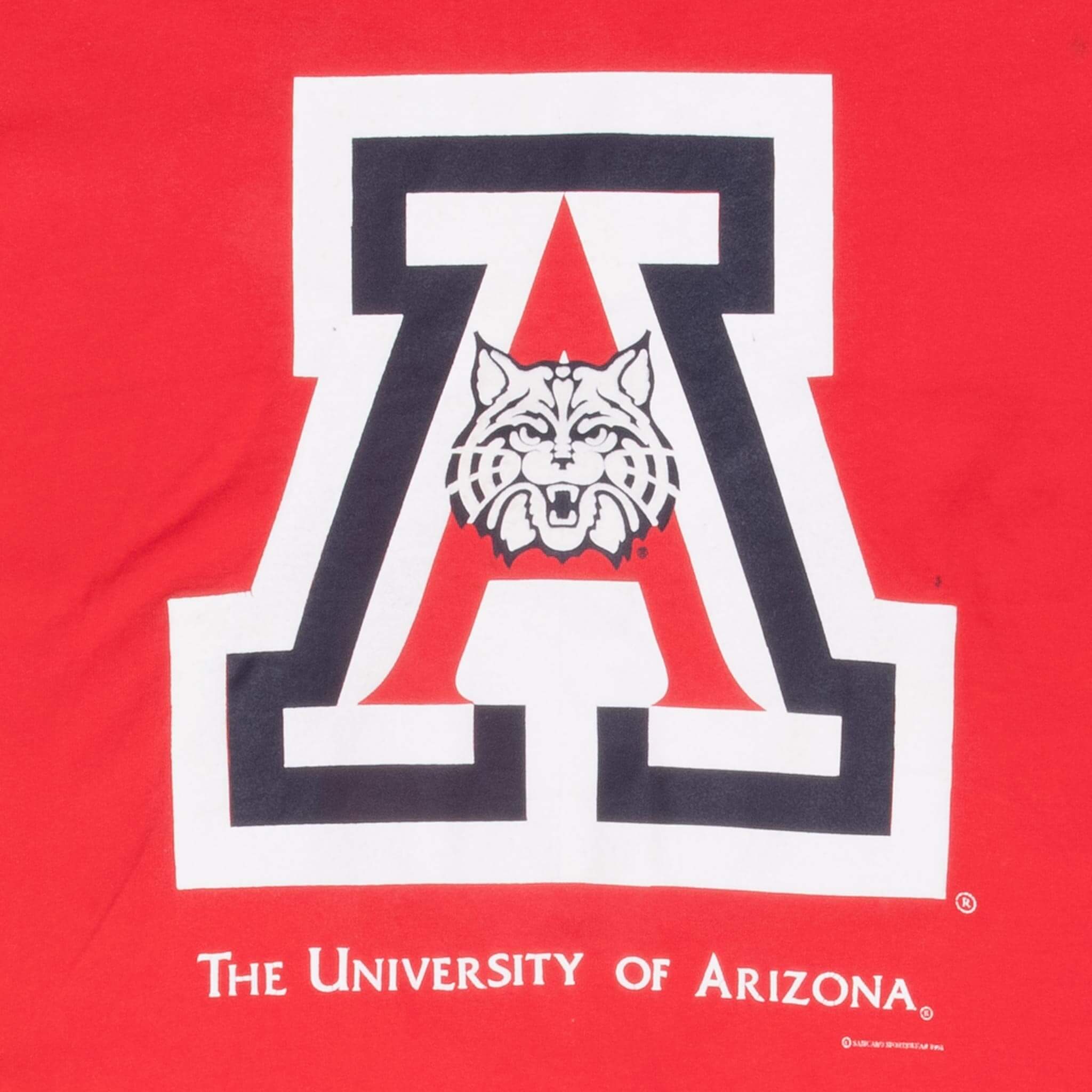 Vintage Ncaa University Of Arizona 1990S Tee Shirt Size 2XL Made In Usa With Single Stitch Sleeves