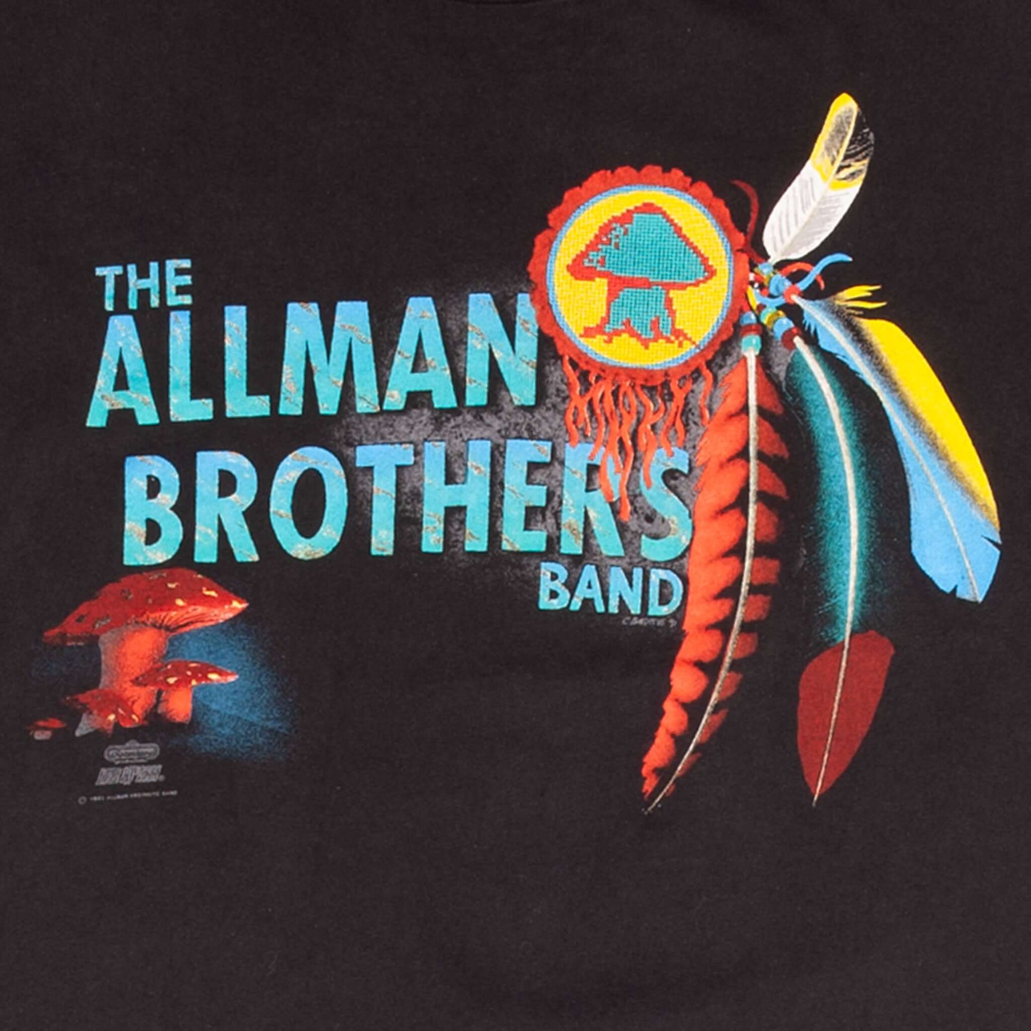 Vintage The Allman Brothers Band 1991 Tee Shirt Size XL Made In Usa With Single Stitch Sleeves