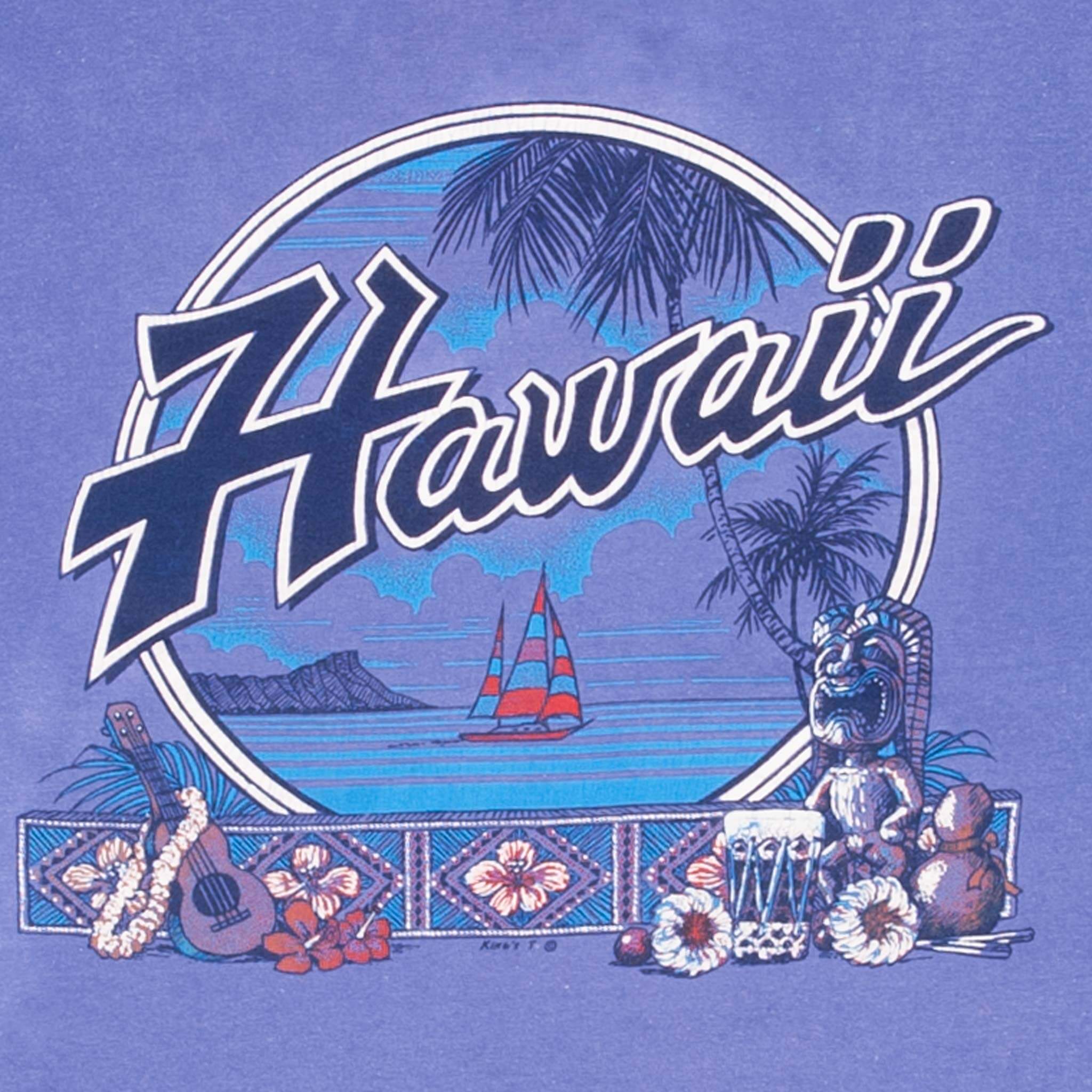 Vintage Hawaii Graphic Tee Shirt 1990S Size Large With Single Stitch Sleeves