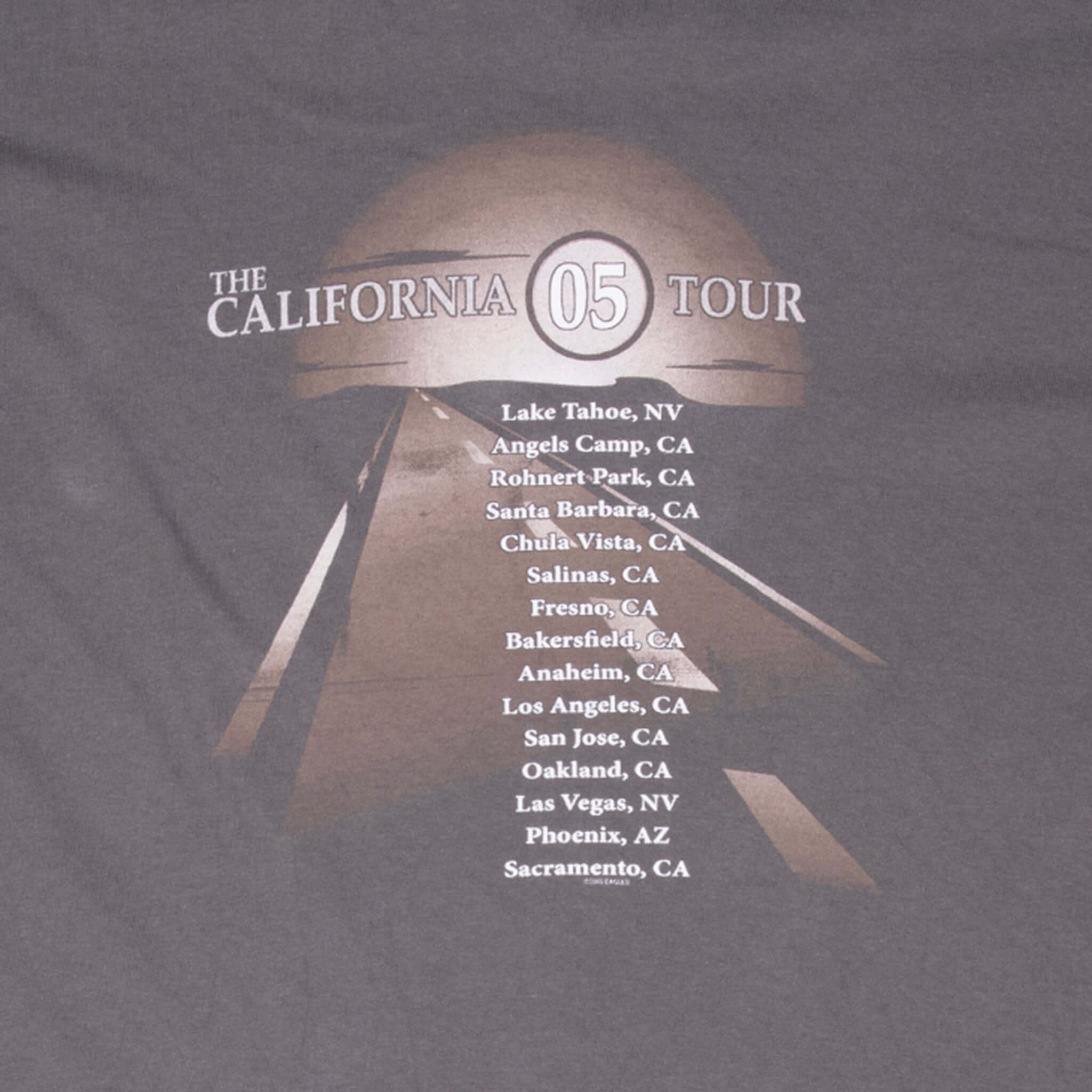 Vintage Eagles California Tour 2005 Tee Shirt Size 2XL