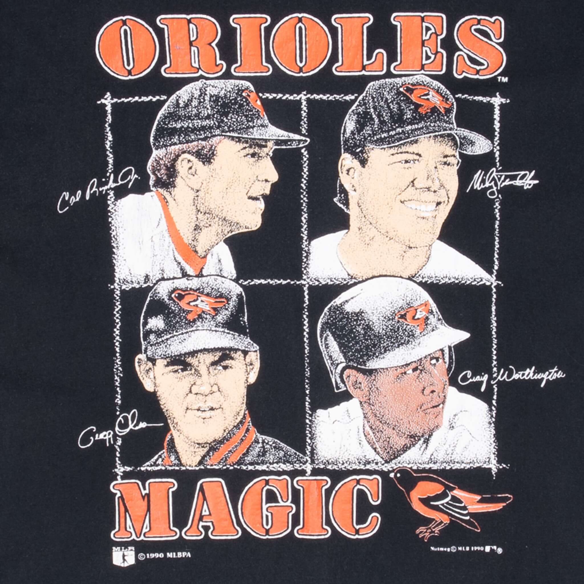 Vintage Mlb Baltimore Orioles 1990 Tee Shirt Size Large Made In Usa
