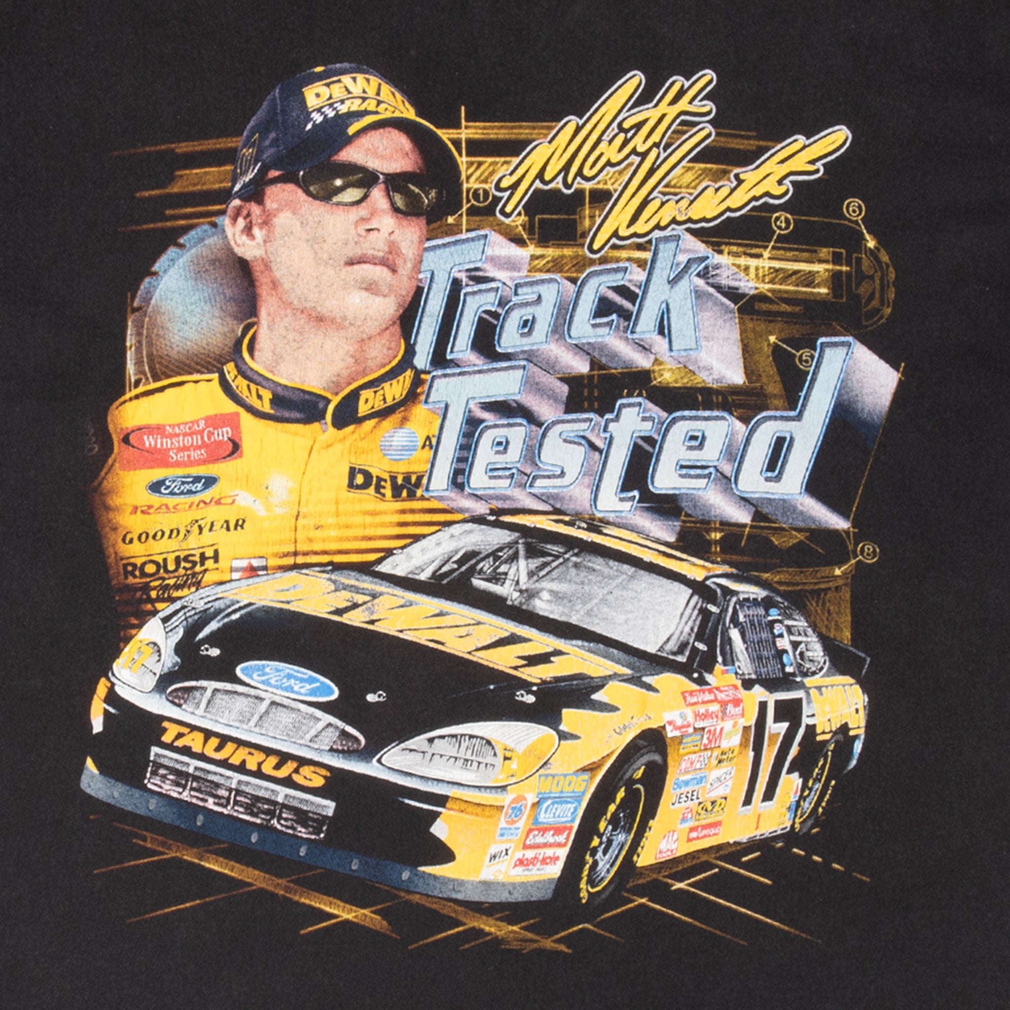 VINTAGE NASCAR RACING MATT KENNETH 2002 TEE SHIRT LARGE