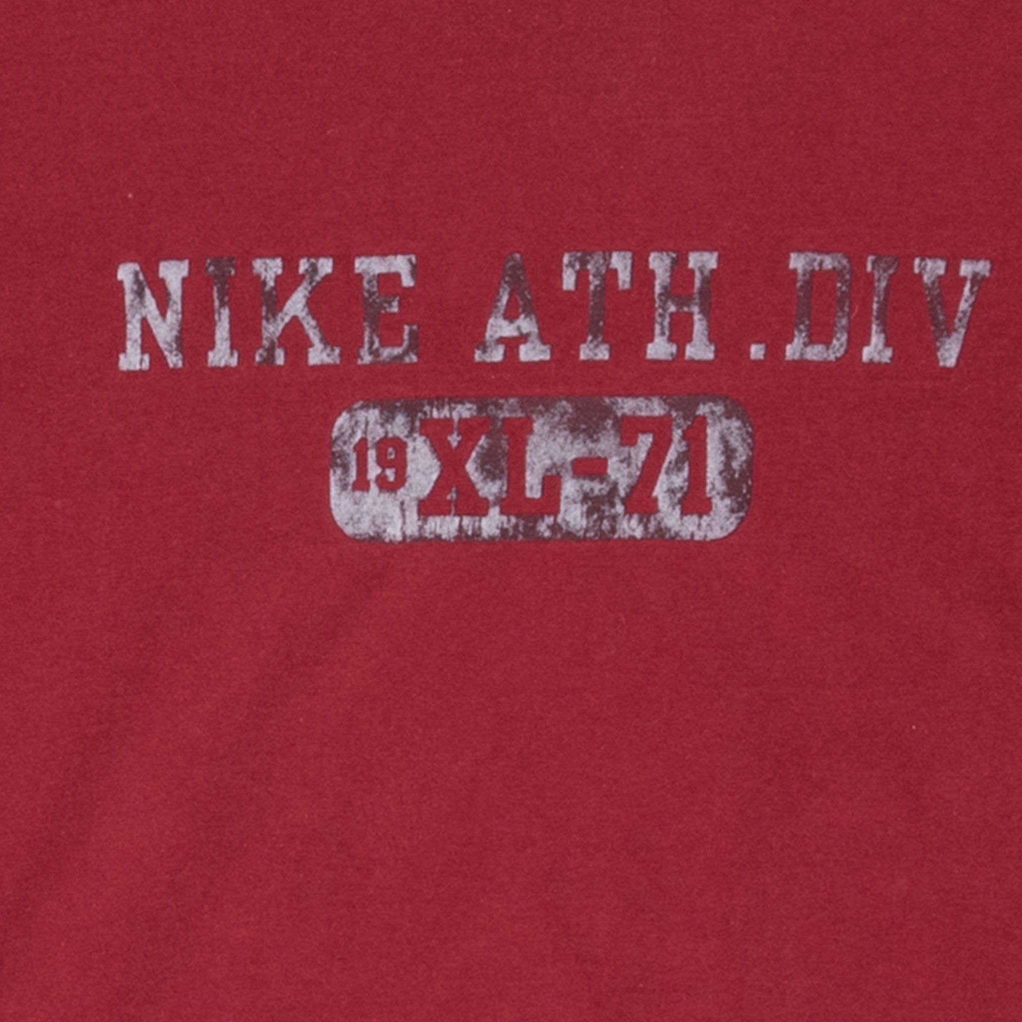 Vintage Nike Athletics Burgundy Tee Shirt 2000S Size Large Made In Usa