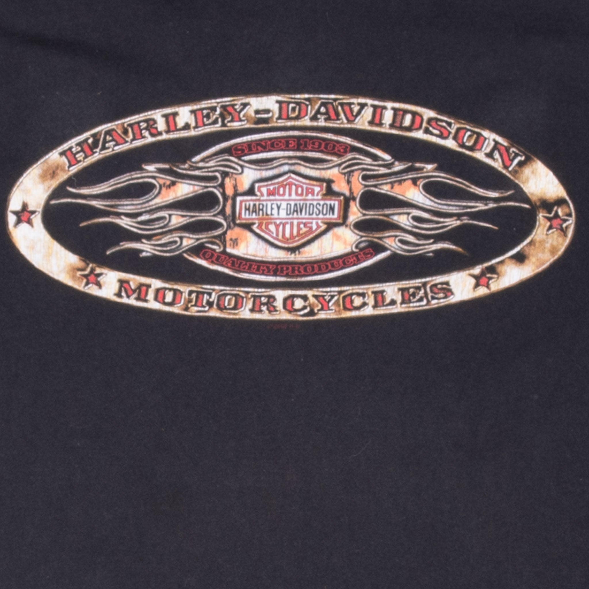 Vintage Harley Davidson Kansas Tee Shirt 2009 Size Large Made In Usa