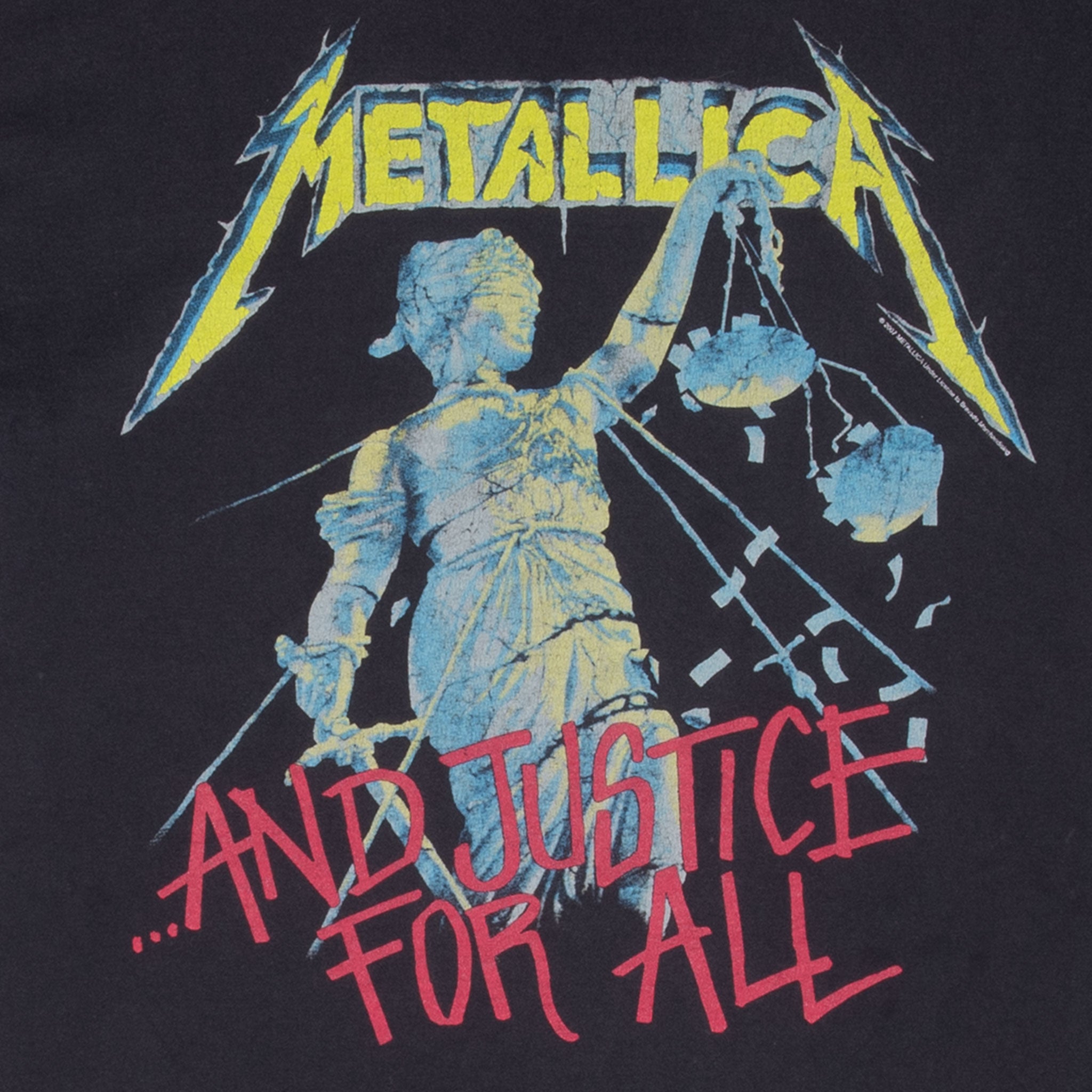 Vintage Metallica And Justice For All Tee Shirt 2007 Size Medium
