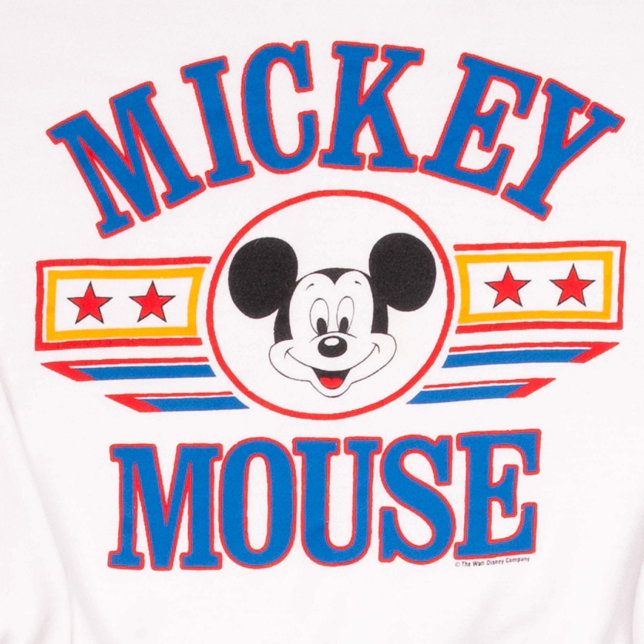 Vintage Disney Mickey Mouse 1990S White Sweatshirt Size Large