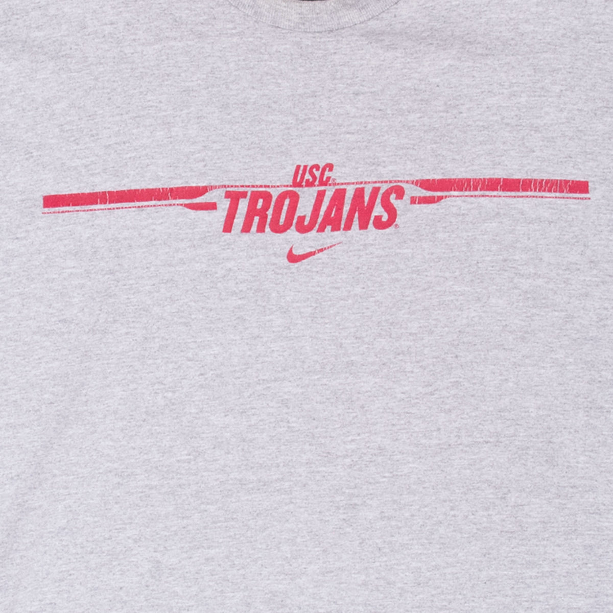 Vintage Usc Trojans Football Nike Swoosh Gray Tee Shirt 1990S Size XL