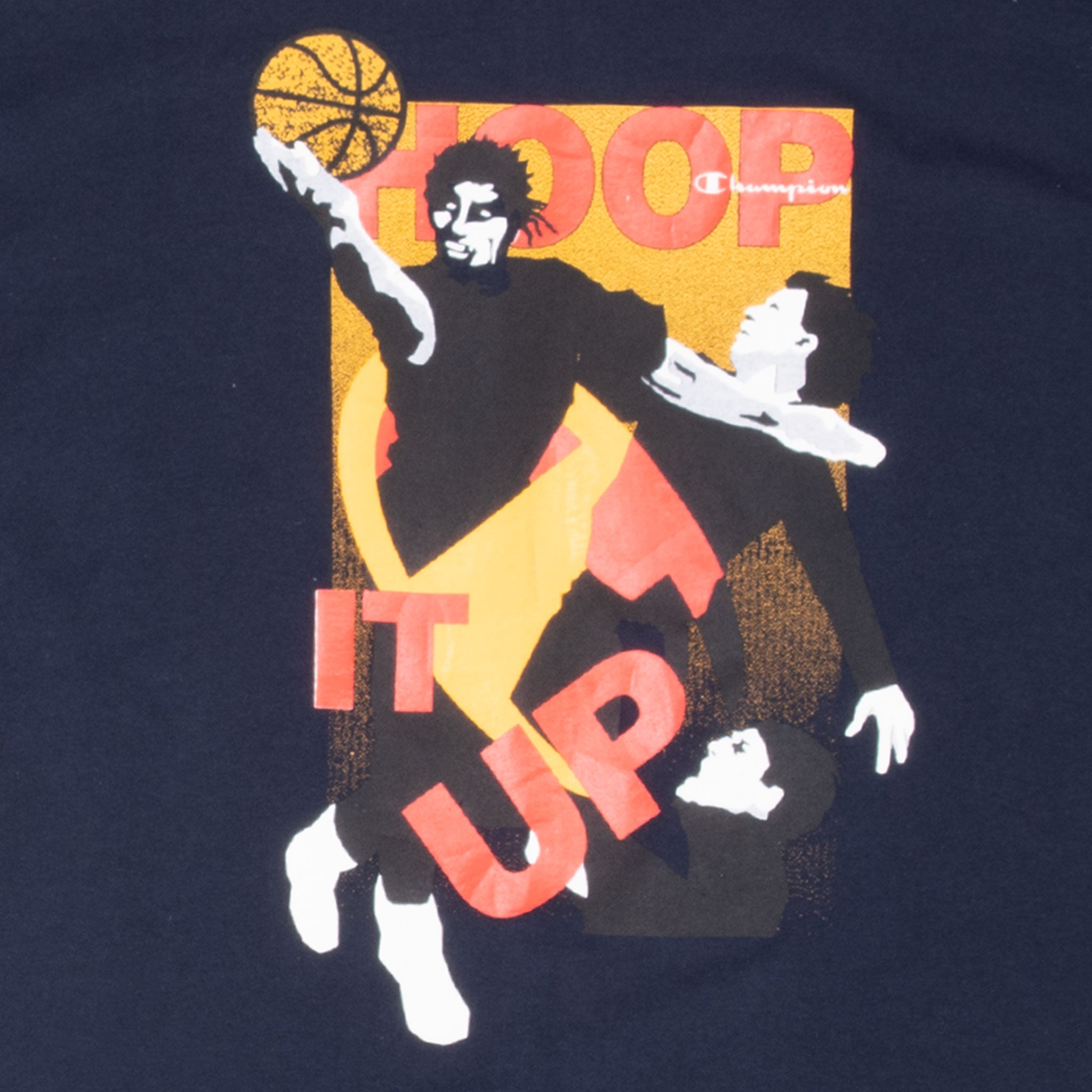 Vintage Champion Hoop It Up Basketball Tee Shirt 1990S Size XL Made In Usa