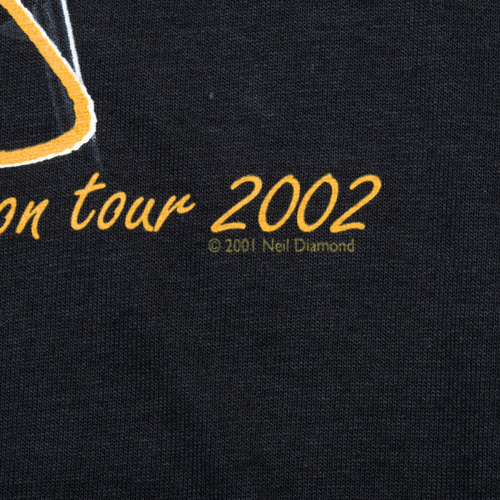 Vintage Neil Diamond In Live Concert 2002 Tee Shirt Size Medium