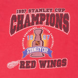Vintage Nhl Detroit Red Wings Stanley Cup Champions 1997 Tee Shirt Size XL